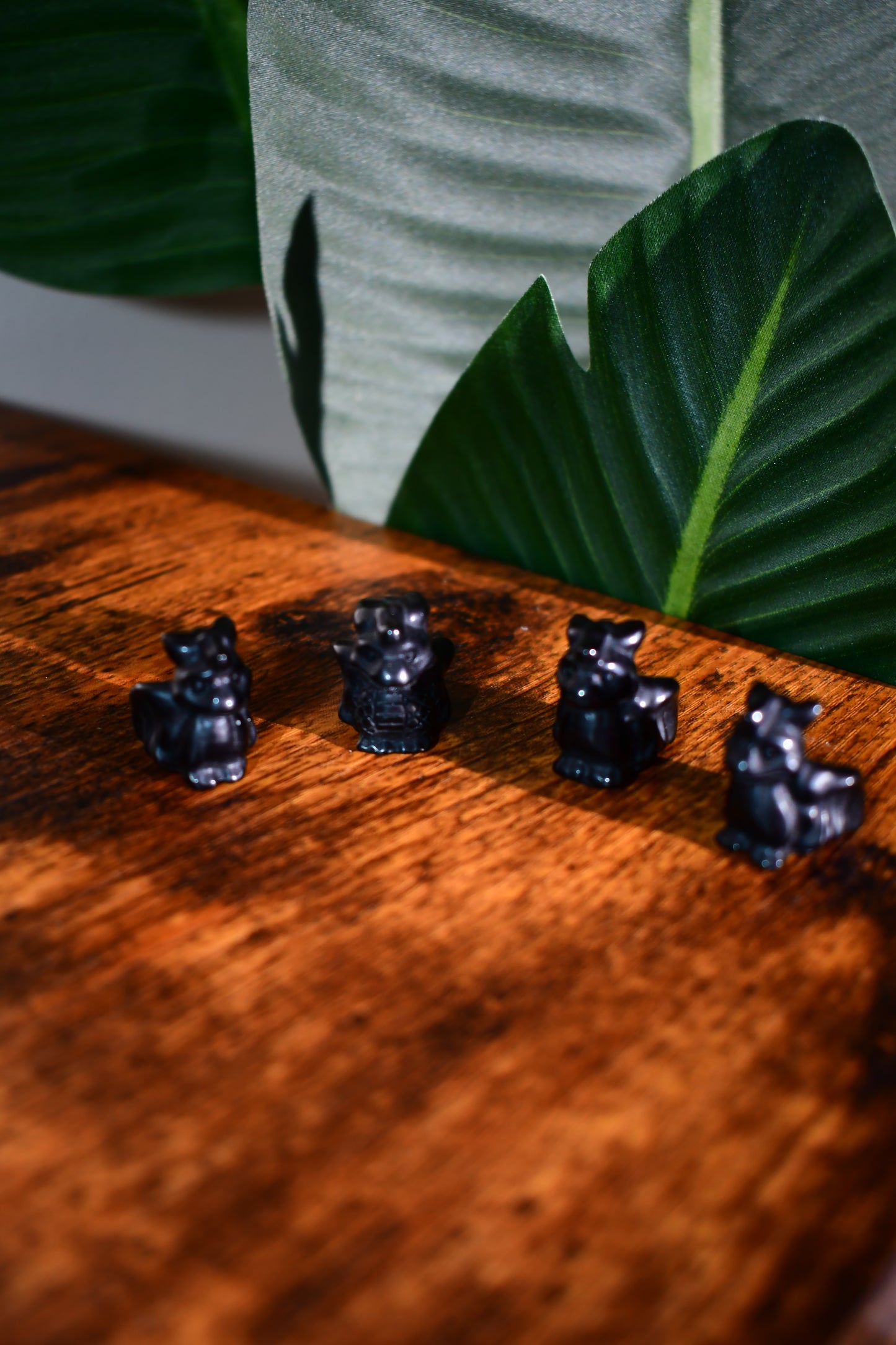Mini Obsidian Dragon Carvings