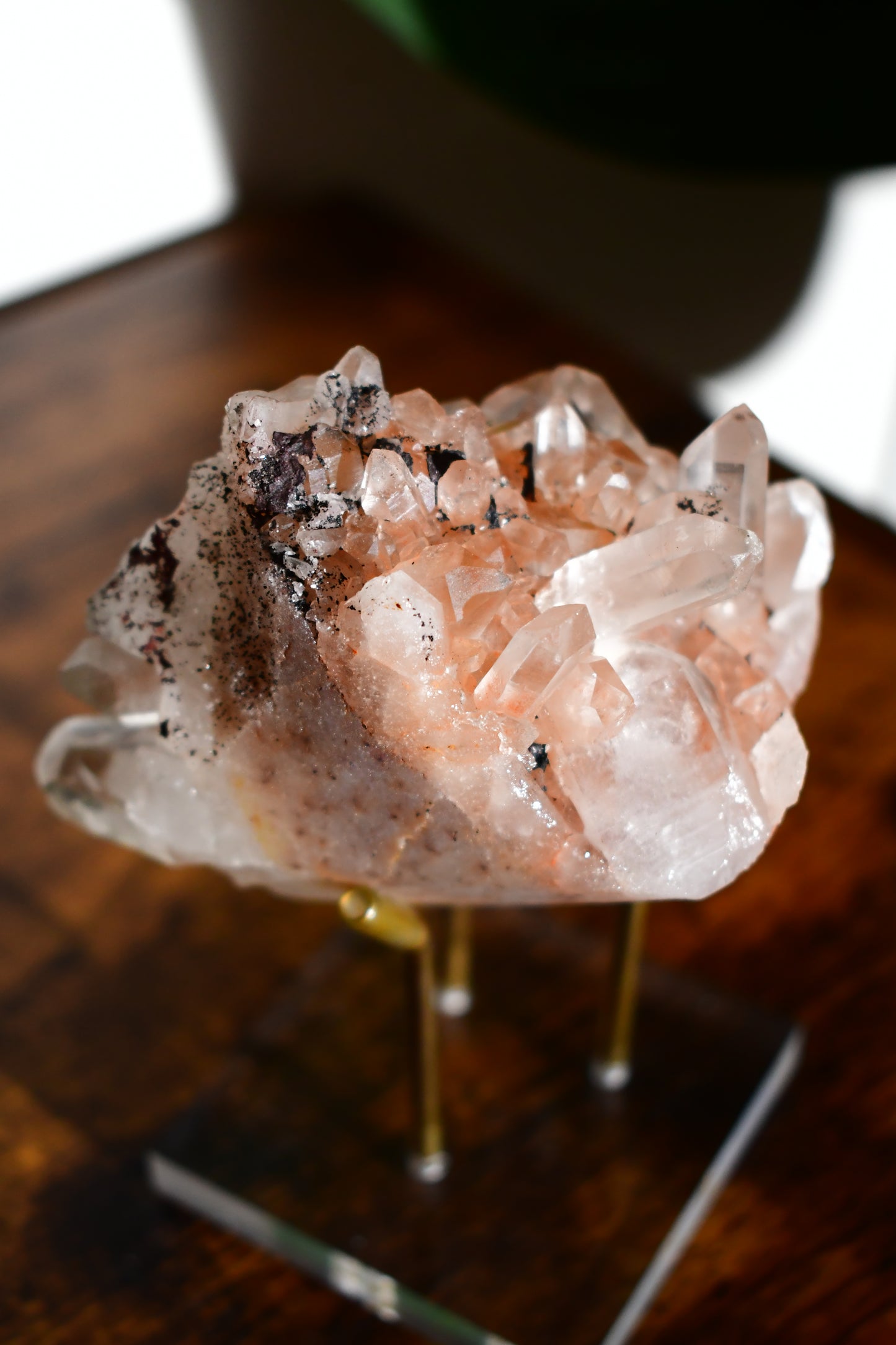 Pink Himalayan Samadhi Quartz Cluster 3