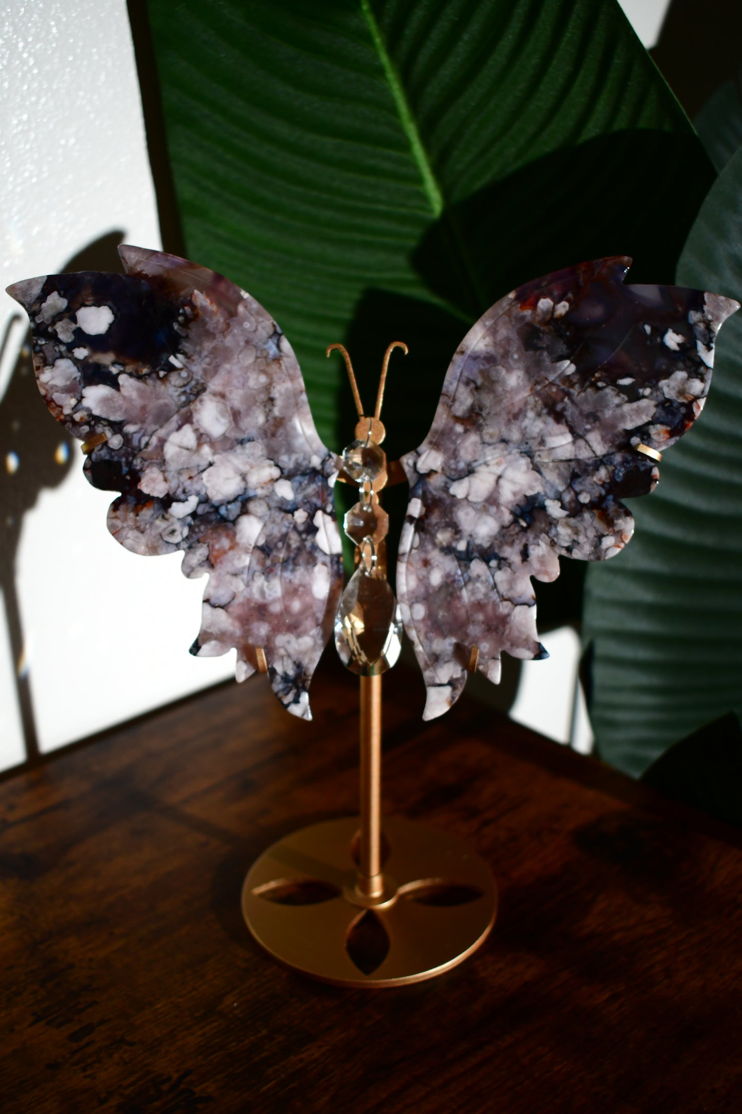 Black Flower Agate Butterfly Wings