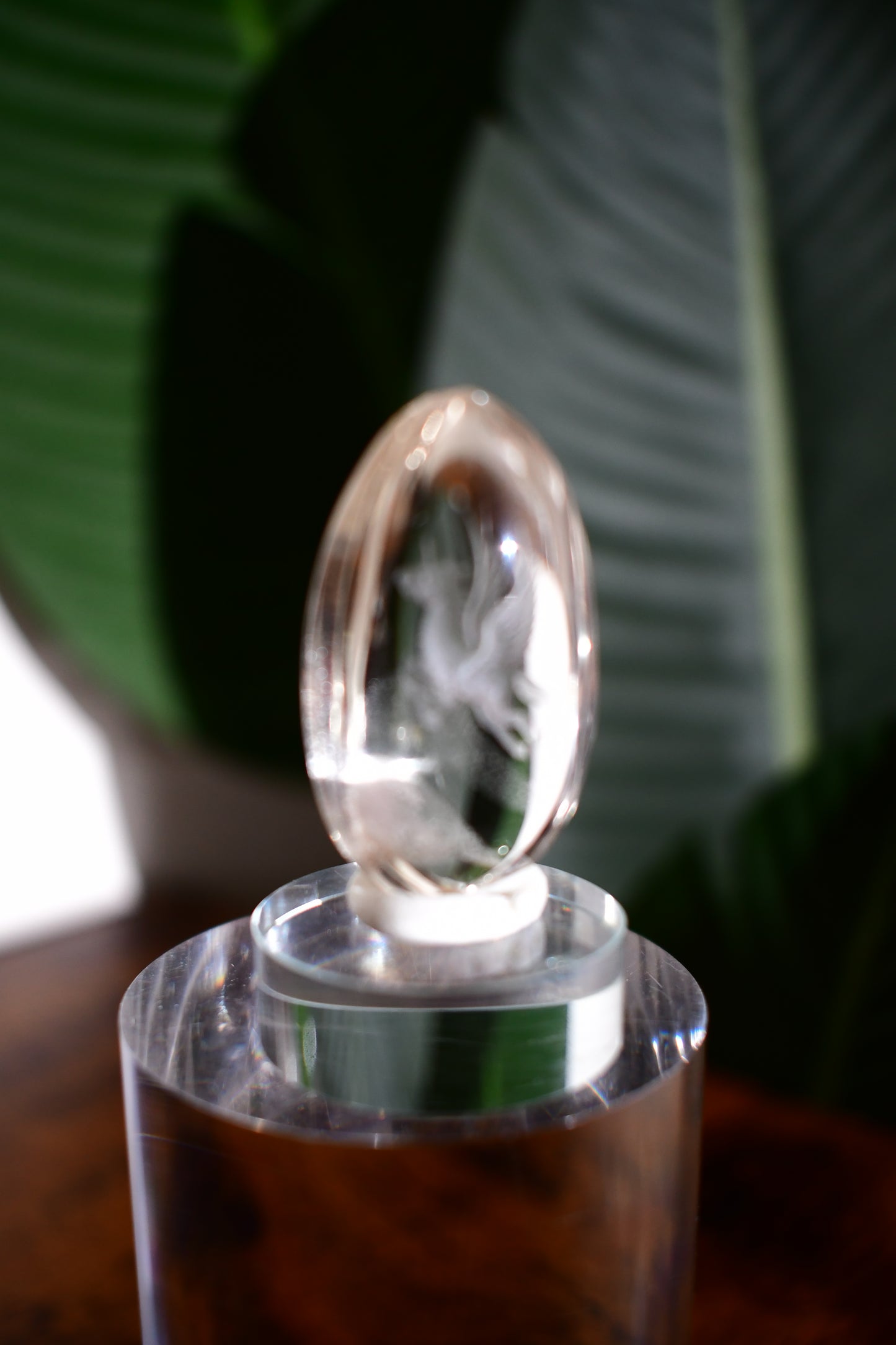 “Unicorn” High-Quality Lodalite Quartz Etched Carvings