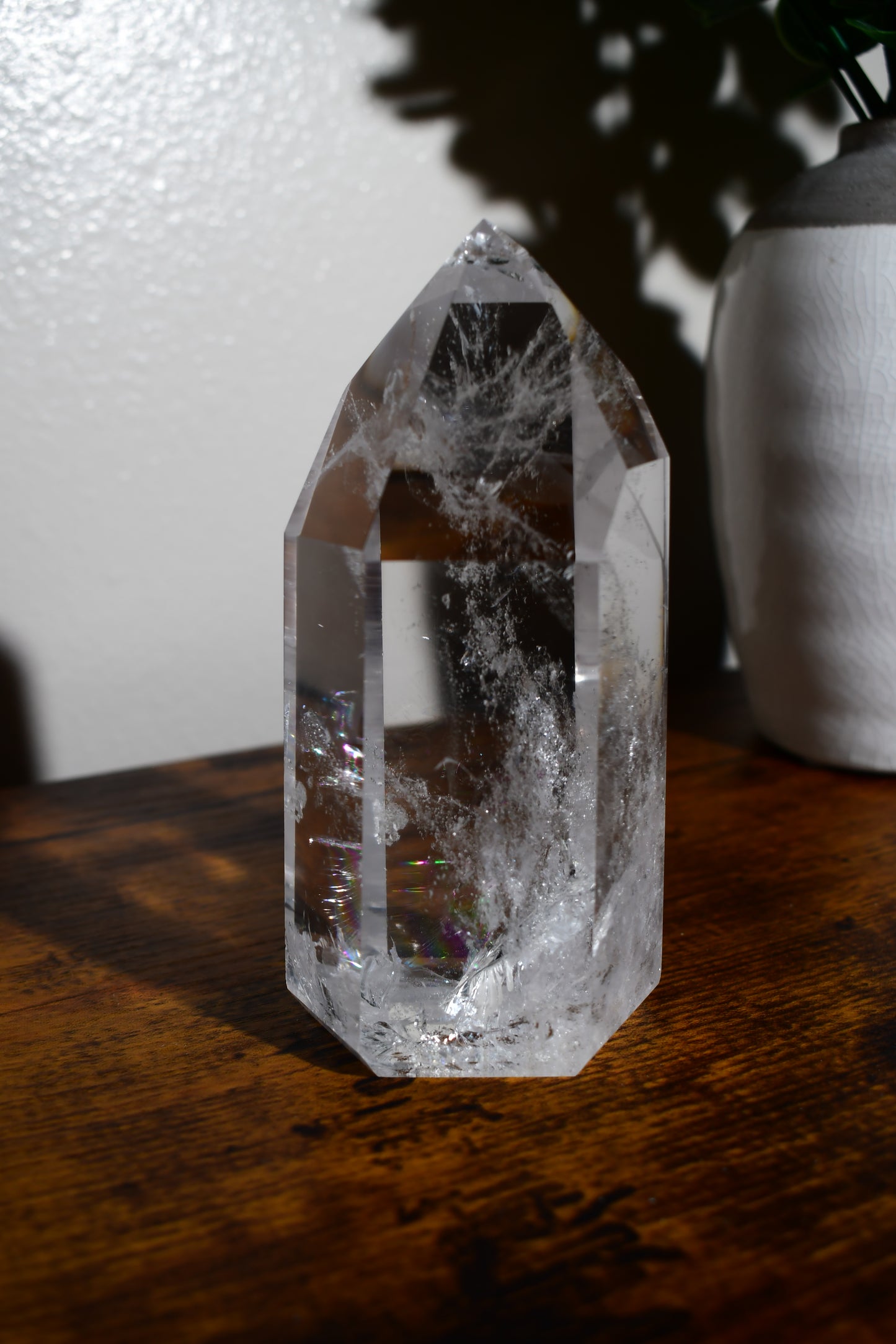 Lemurian Quartz Faceted Tower/ Lemurian Crystals/ Ancient Wisdom/ Rare Crystals/ Brazillian Crystals/ Crystals/ Quartz TowersLT118