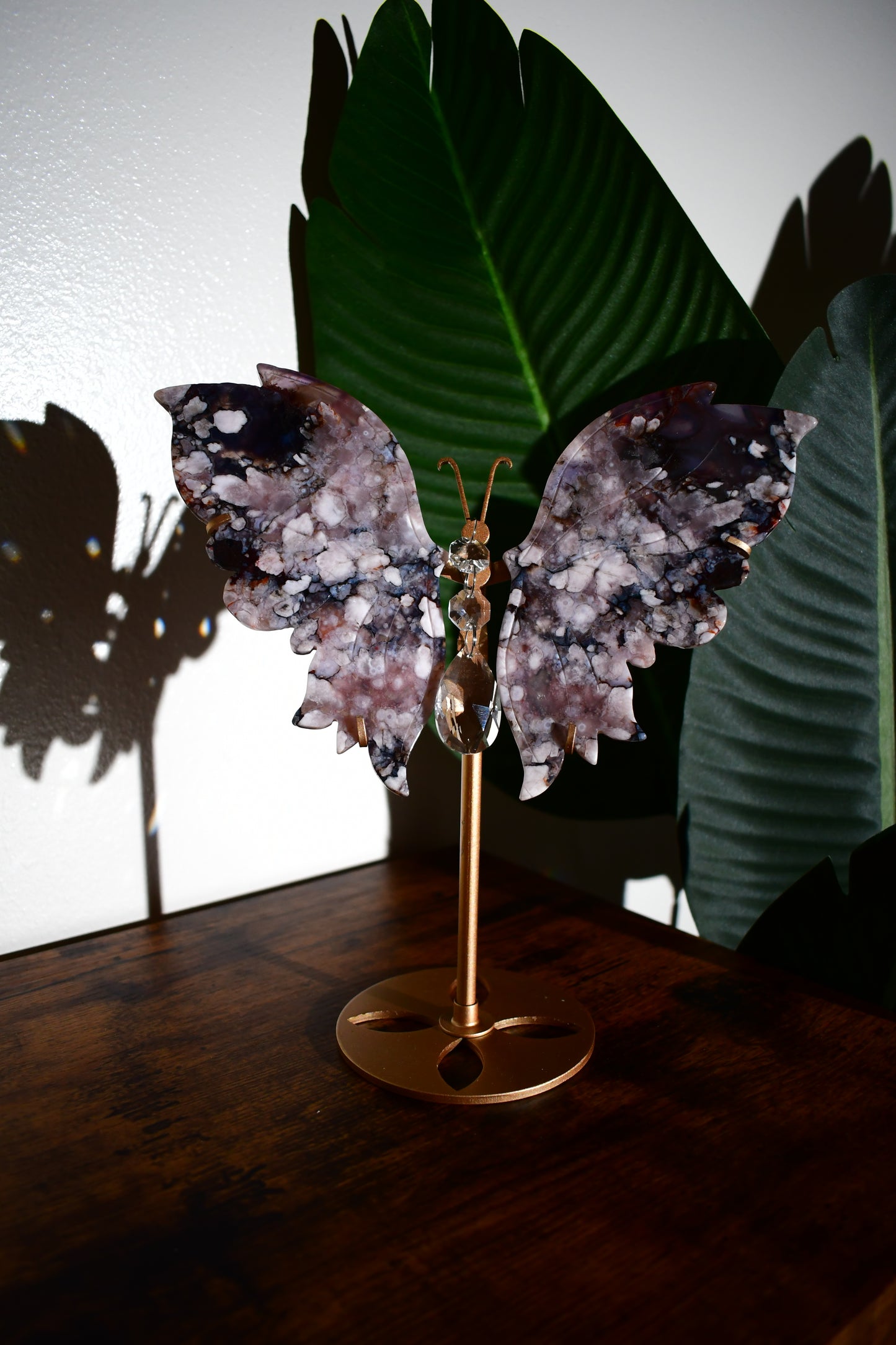 Black Flower Agate Butterfly Wings
