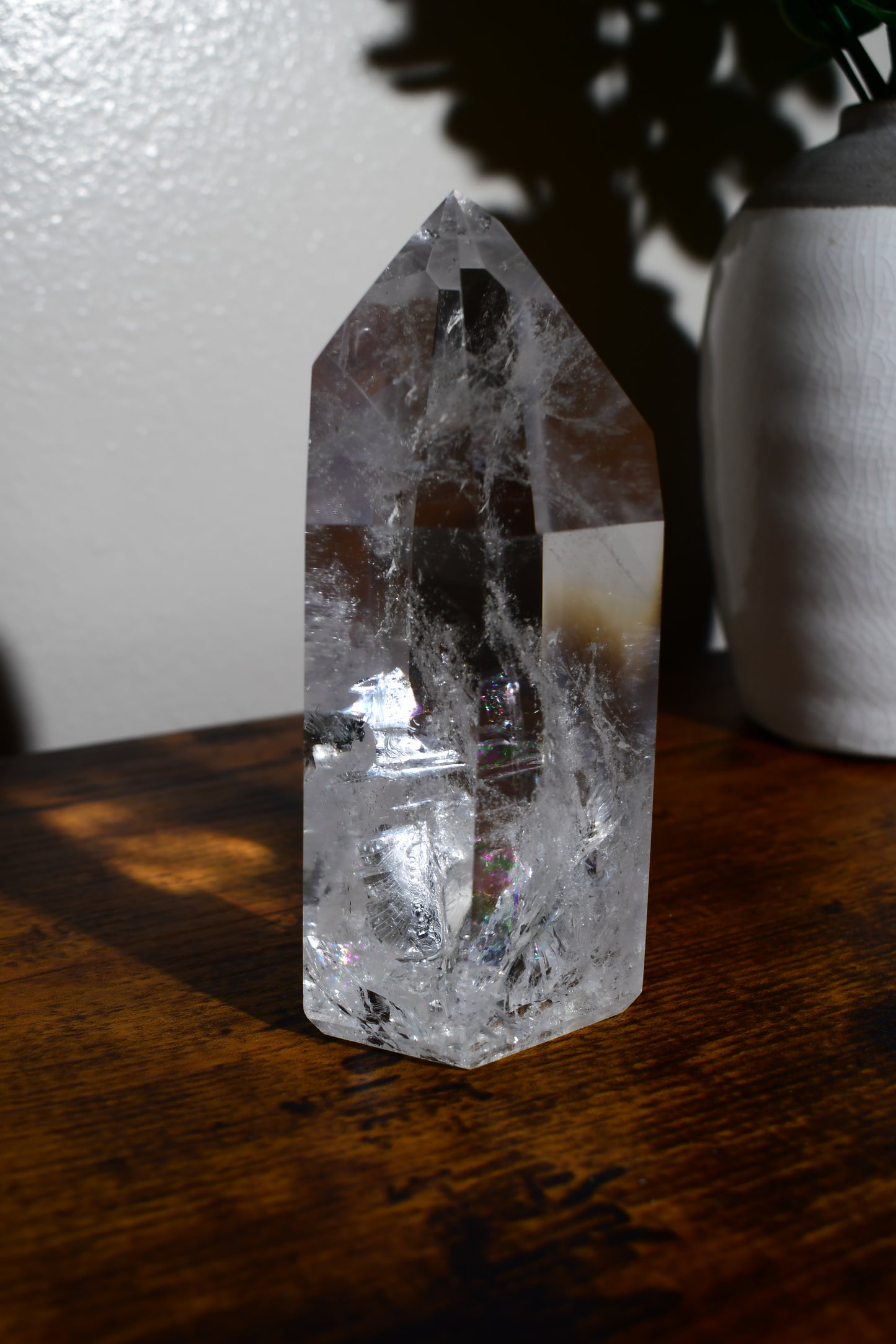 Lemurian Quartz Faceted Tower/ Lemurian Crystals/ Ancient Wisdom/ Rare Crystals/ Brazillian Crystals/ Crystals/ Quartz TowersLT118