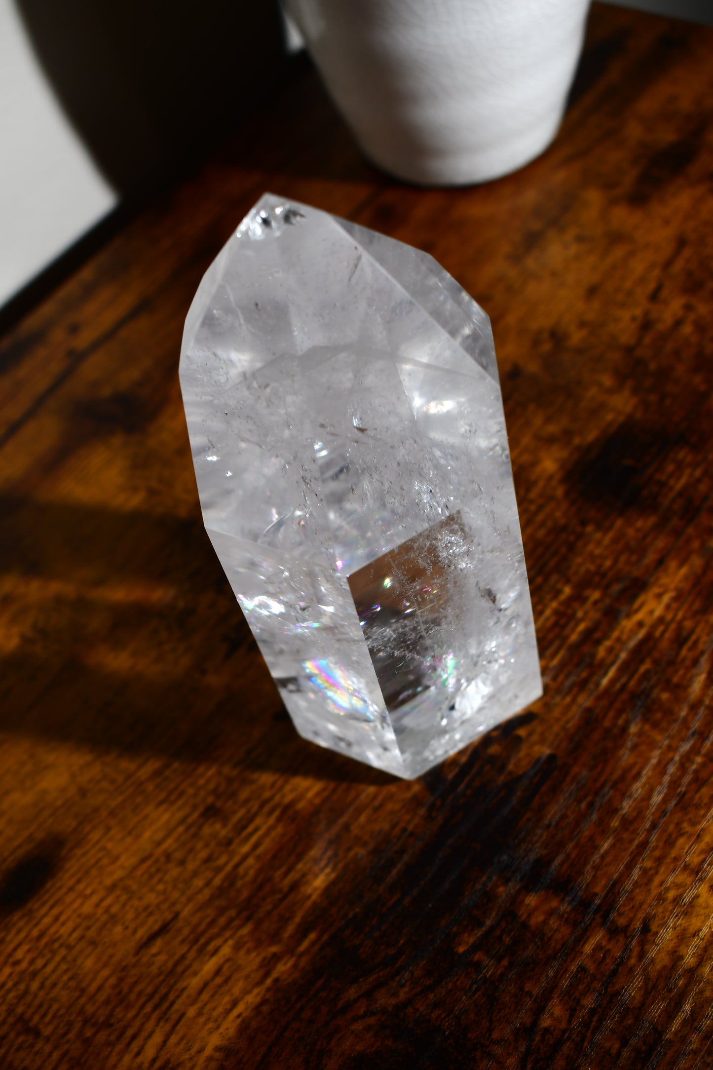 Lemurian Quartz Faceted Tower/ Lemurian Crystals/ Ancient Wisdom/ Rare Crystals/ Brazillian Crystals/ Crystals/ Quartz TowersLT118