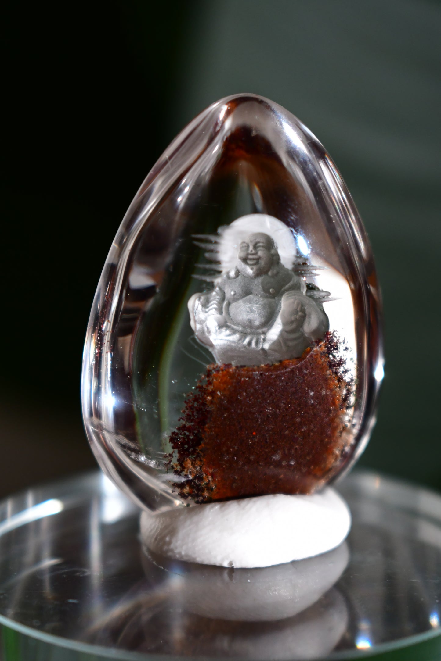 “Buddha” High-Quality Lodalite Quartz Etched Carvings