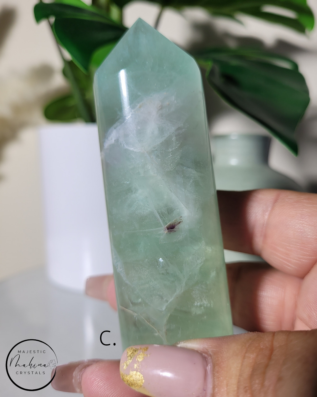 Green Fluorite Point