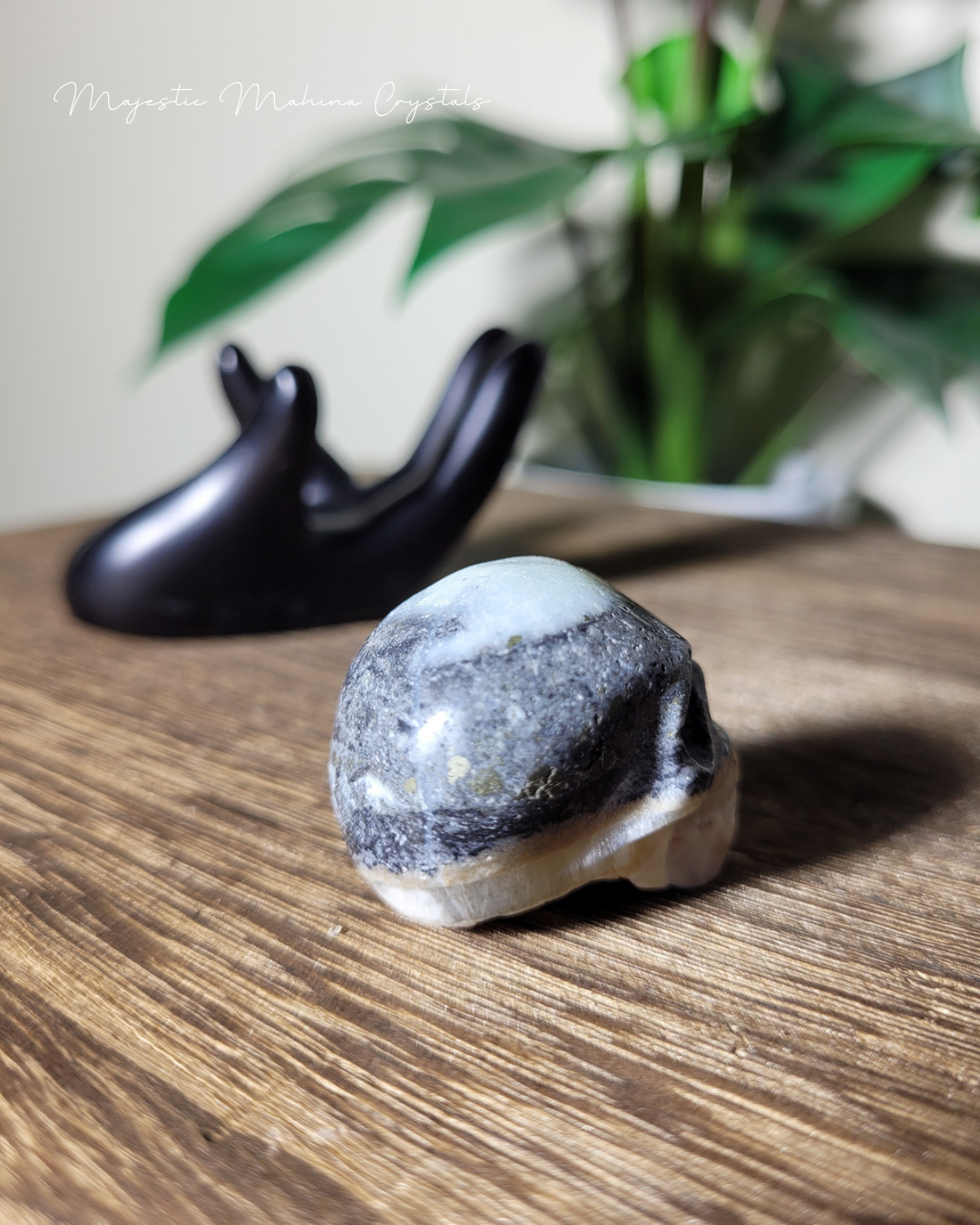 Zebra Jasper Mini Skull