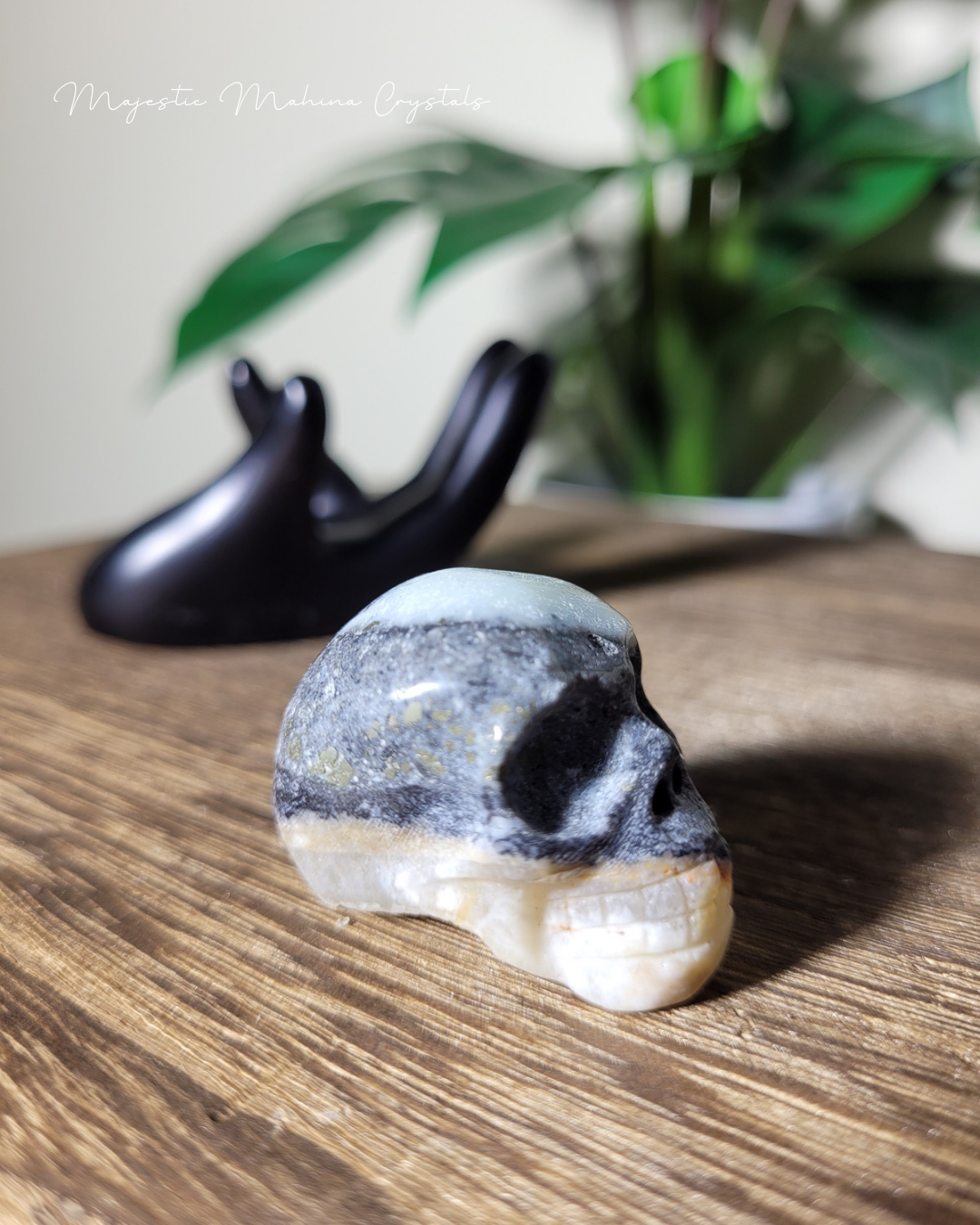 Zebra Jasper Mini Skull