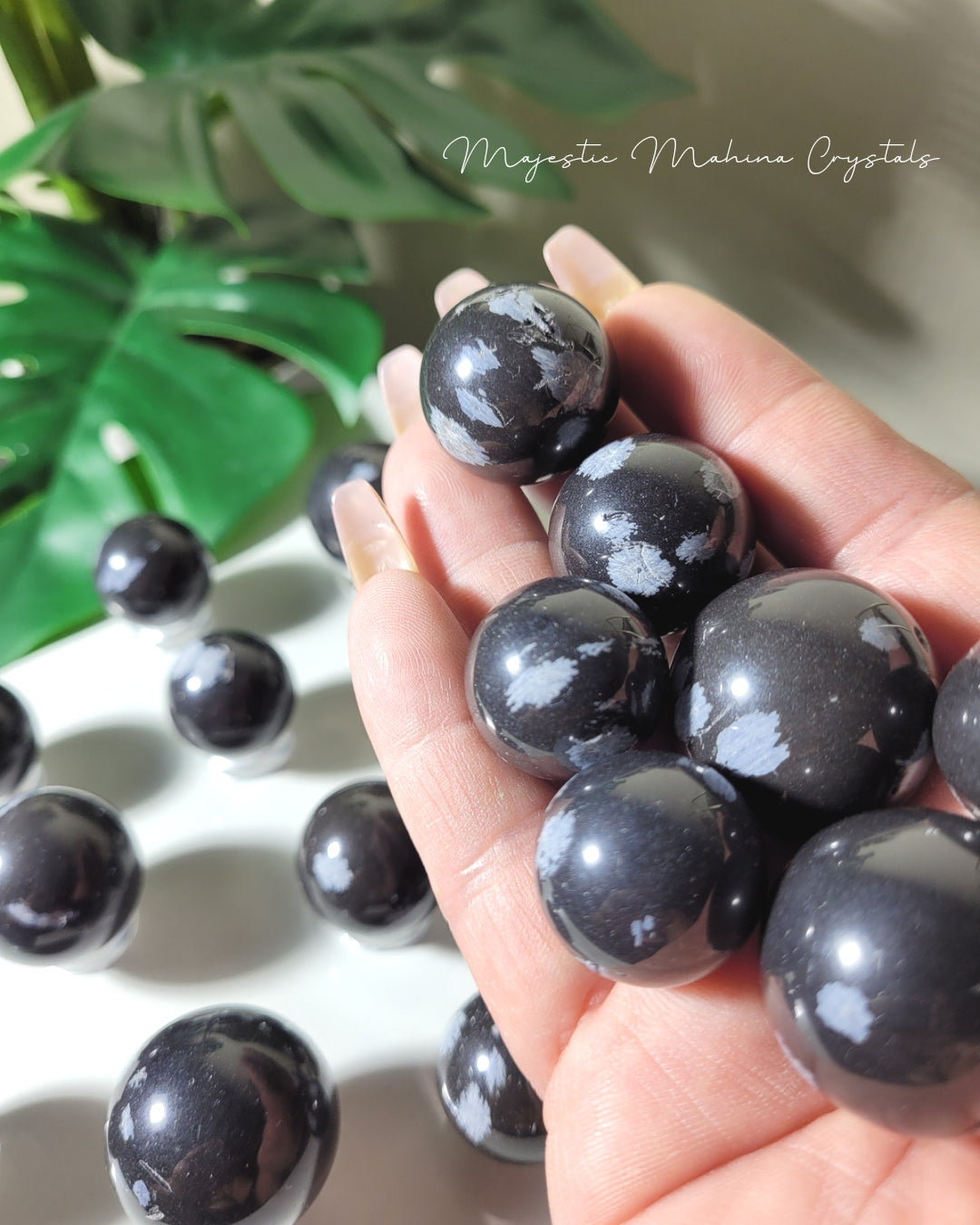 Snowflake Obsidian Mini Spheres