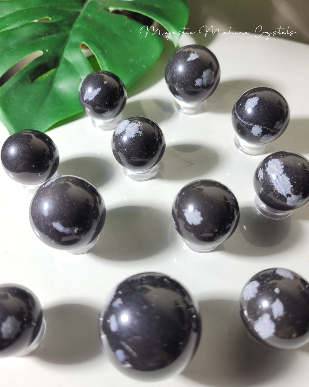 Snowflake Obsidian Mini Spheres