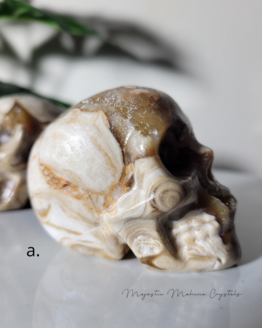 Chocolate Calcite Skull