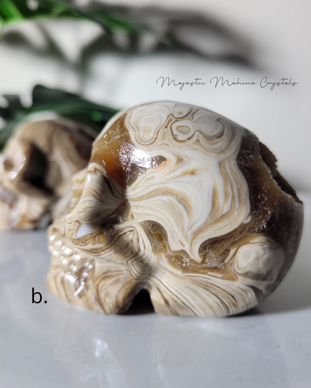 Chocolate Calcite Skull