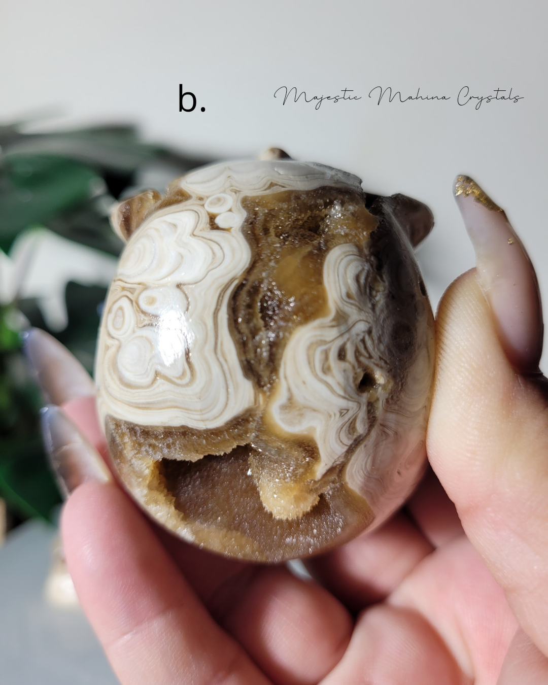 Chocolate Calcite Skull