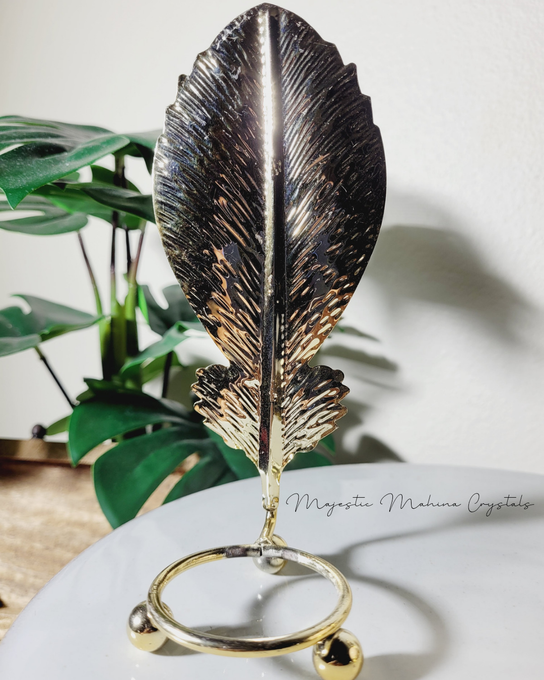 Unique Gold Etched Sphere Stand