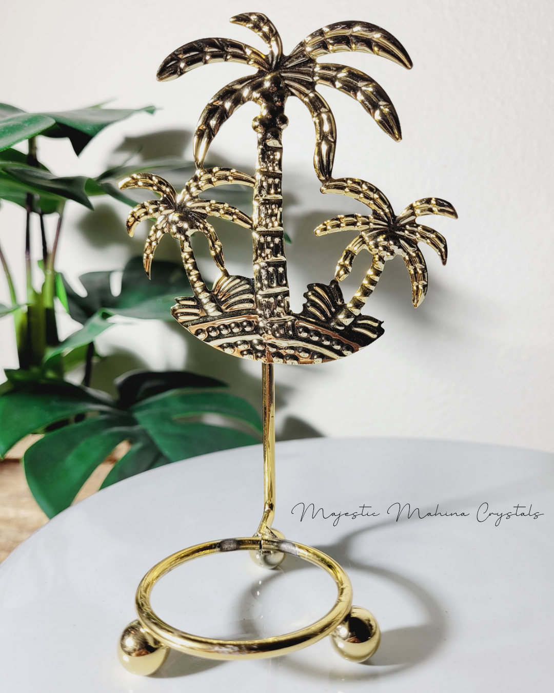 Unique Gold Etched Sphere Stand
