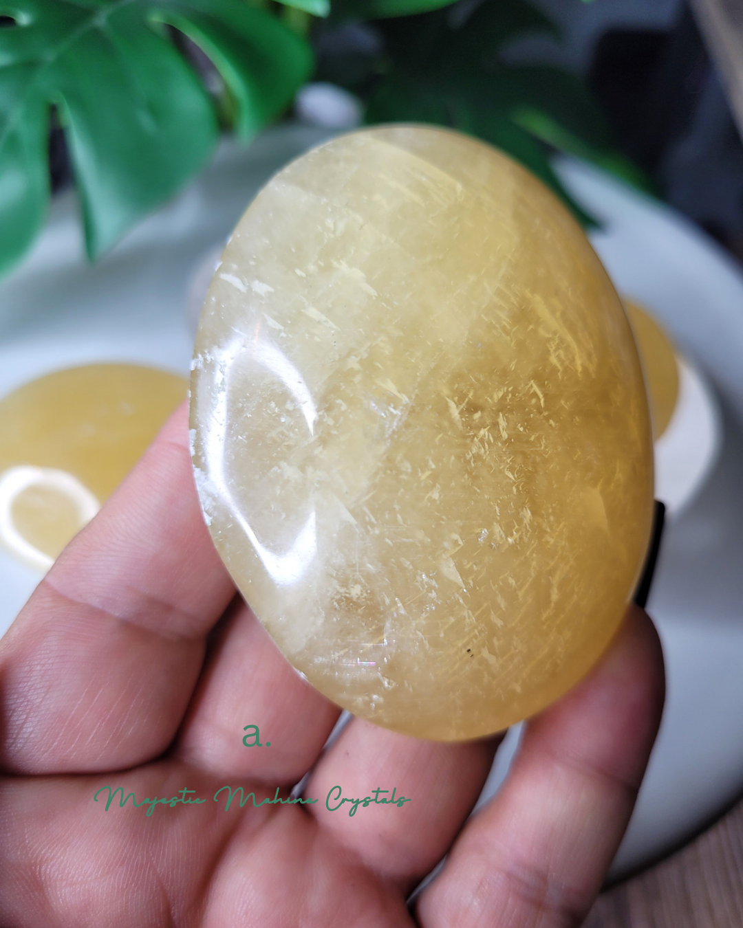 Honey Calcite Palms