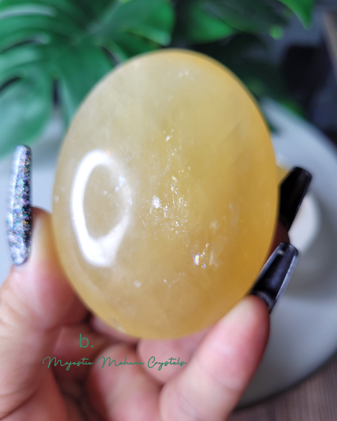 Honey Calcite Palms