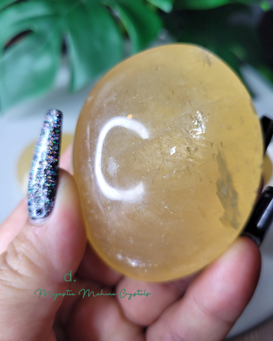 Honey Calcite Palms