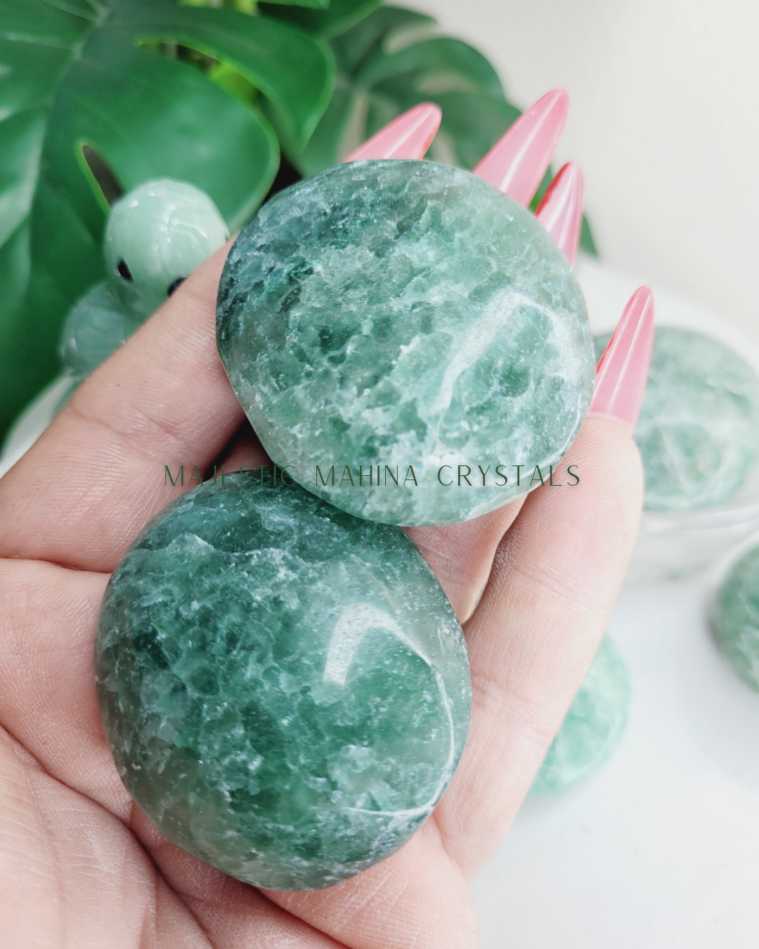 Green Strawberry Quartz Palms