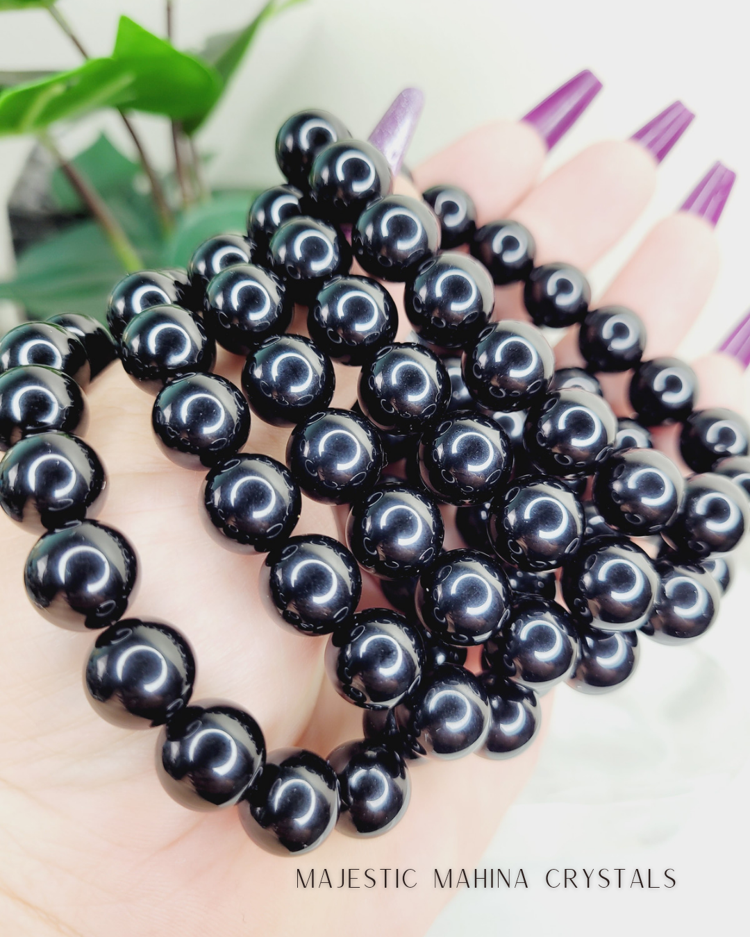 Black Obsidian 12mm Bracelet