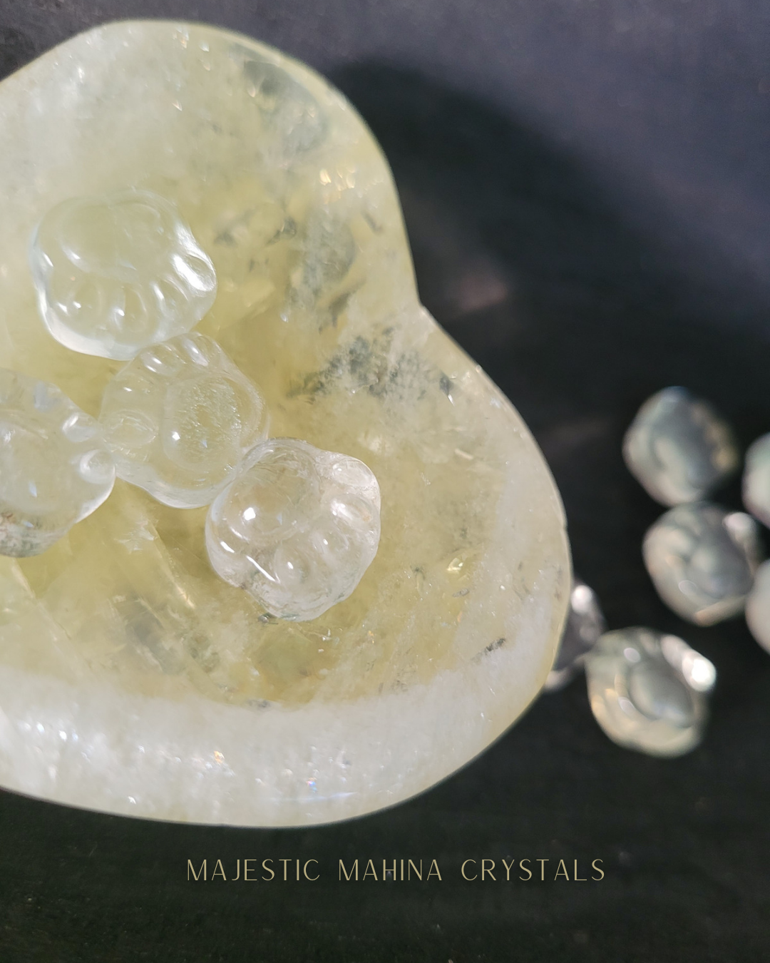Citrine & Clear Quartz Mini Paws