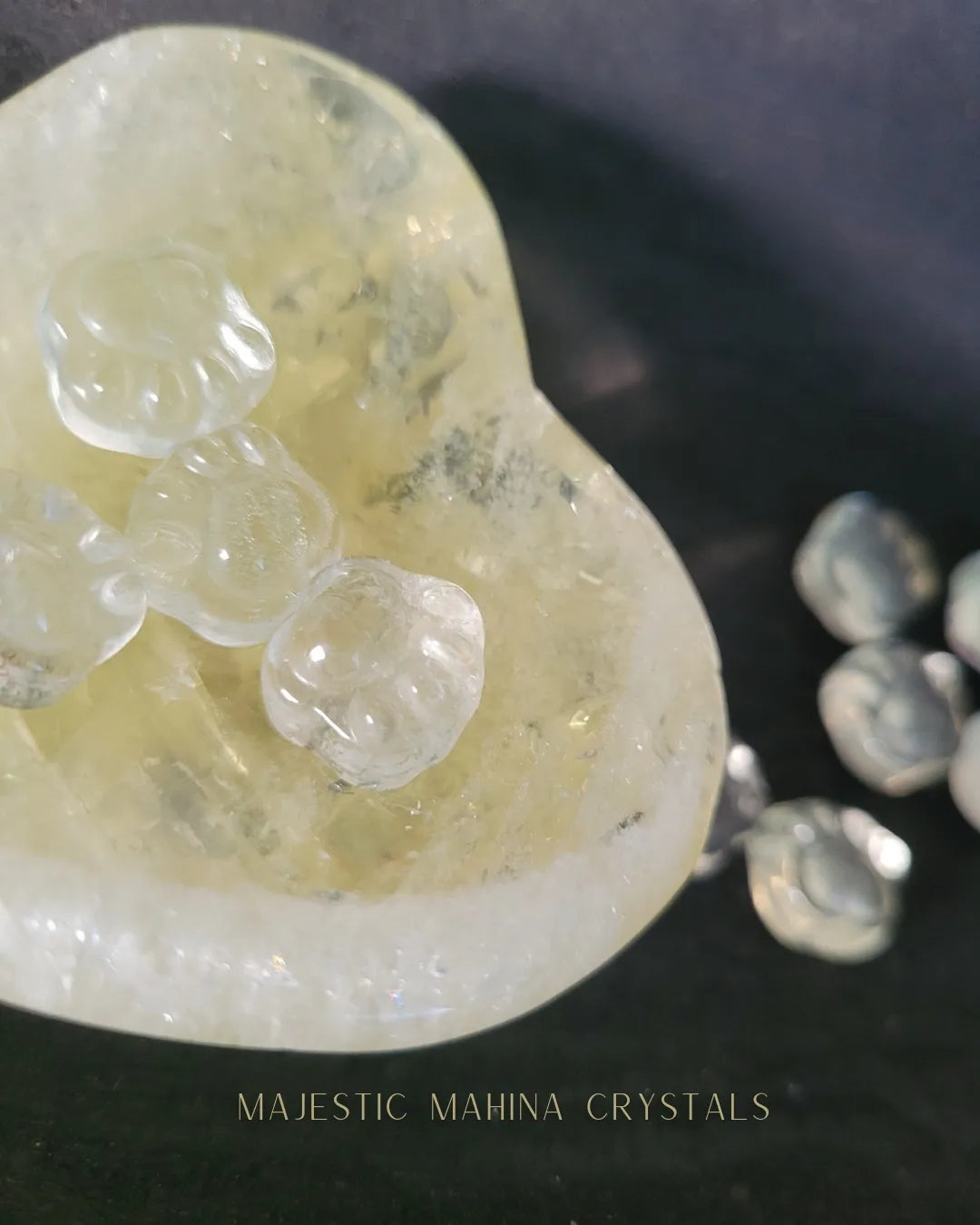 Citrine & Clear Quartz Mini Paws