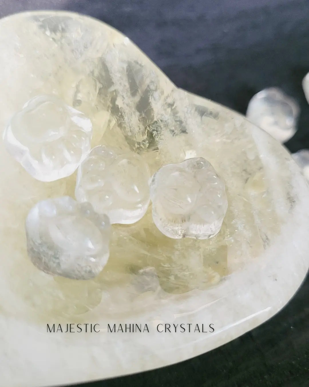 Citrine & Clear Quartz Mini Paws