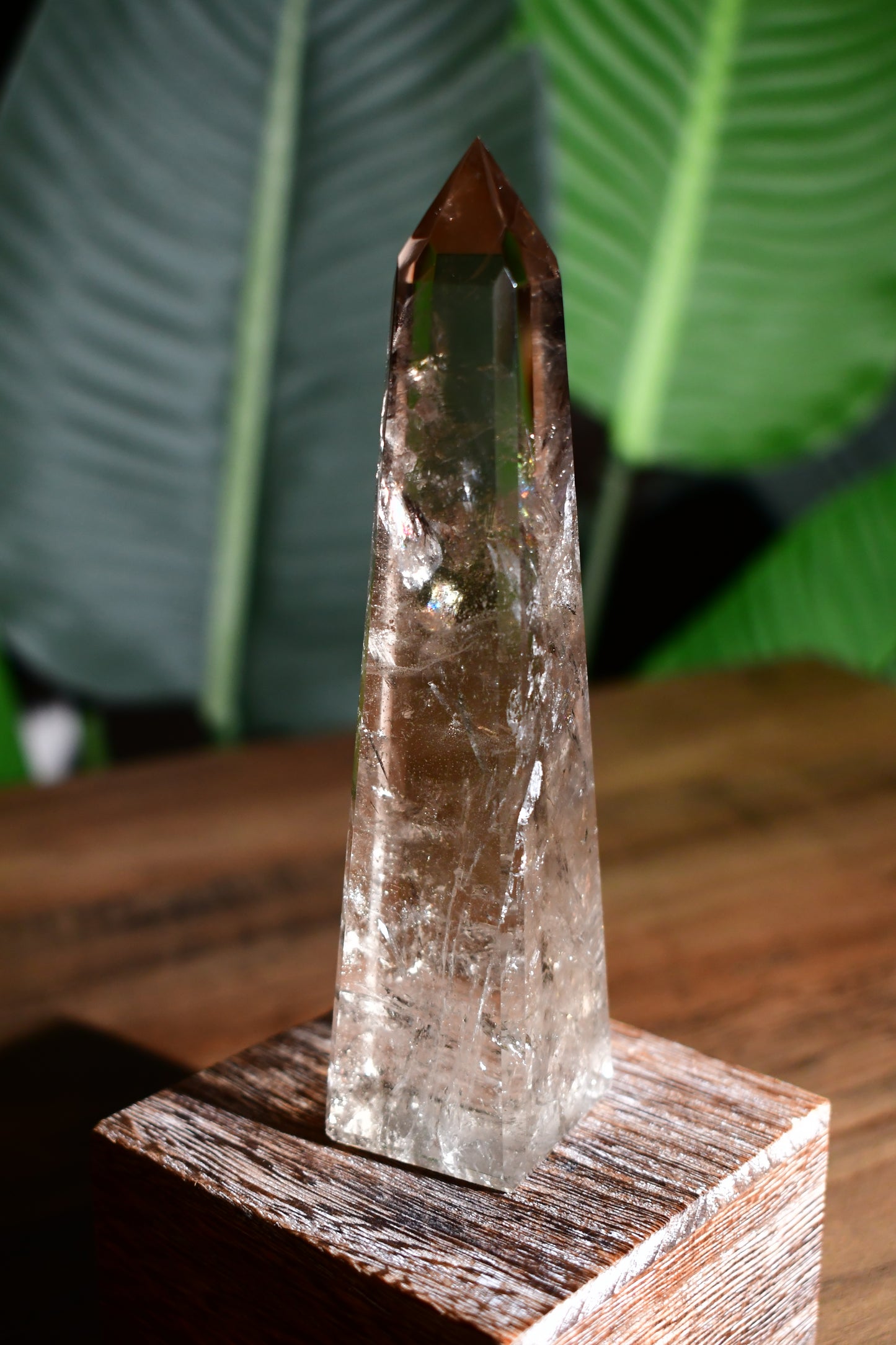 Smoky Quartz Lemurian Obelisk Tower 06