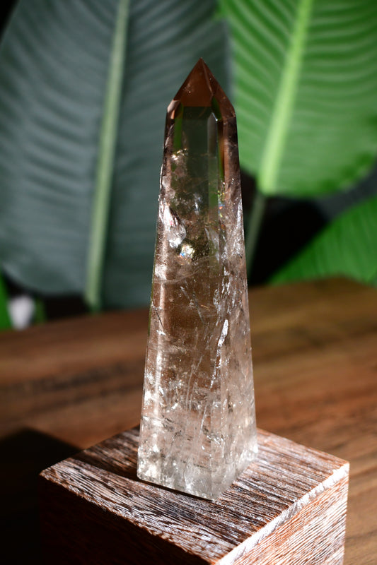 Smoky Quartz Lemurian Obelisk Tower 06