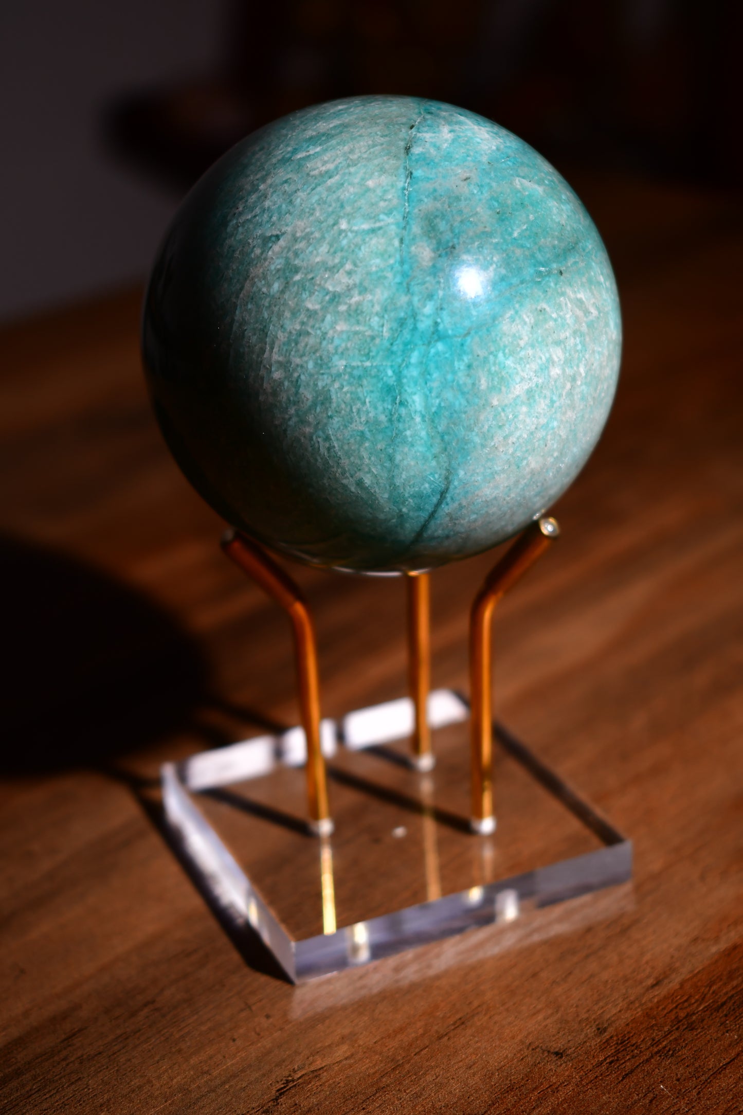 Amazonite Sphere with Flash