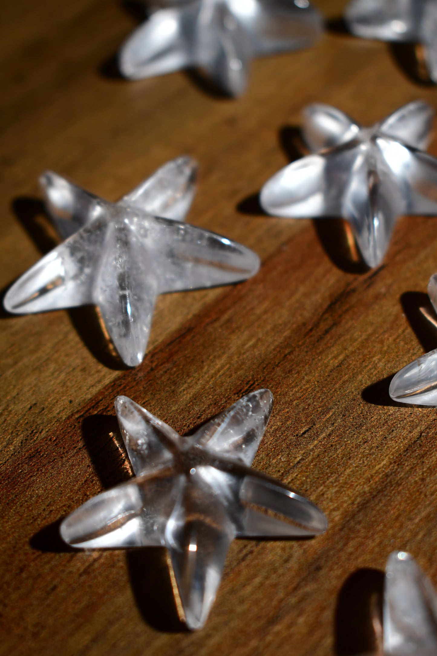 Mini Clear Quartz Starfish Carving