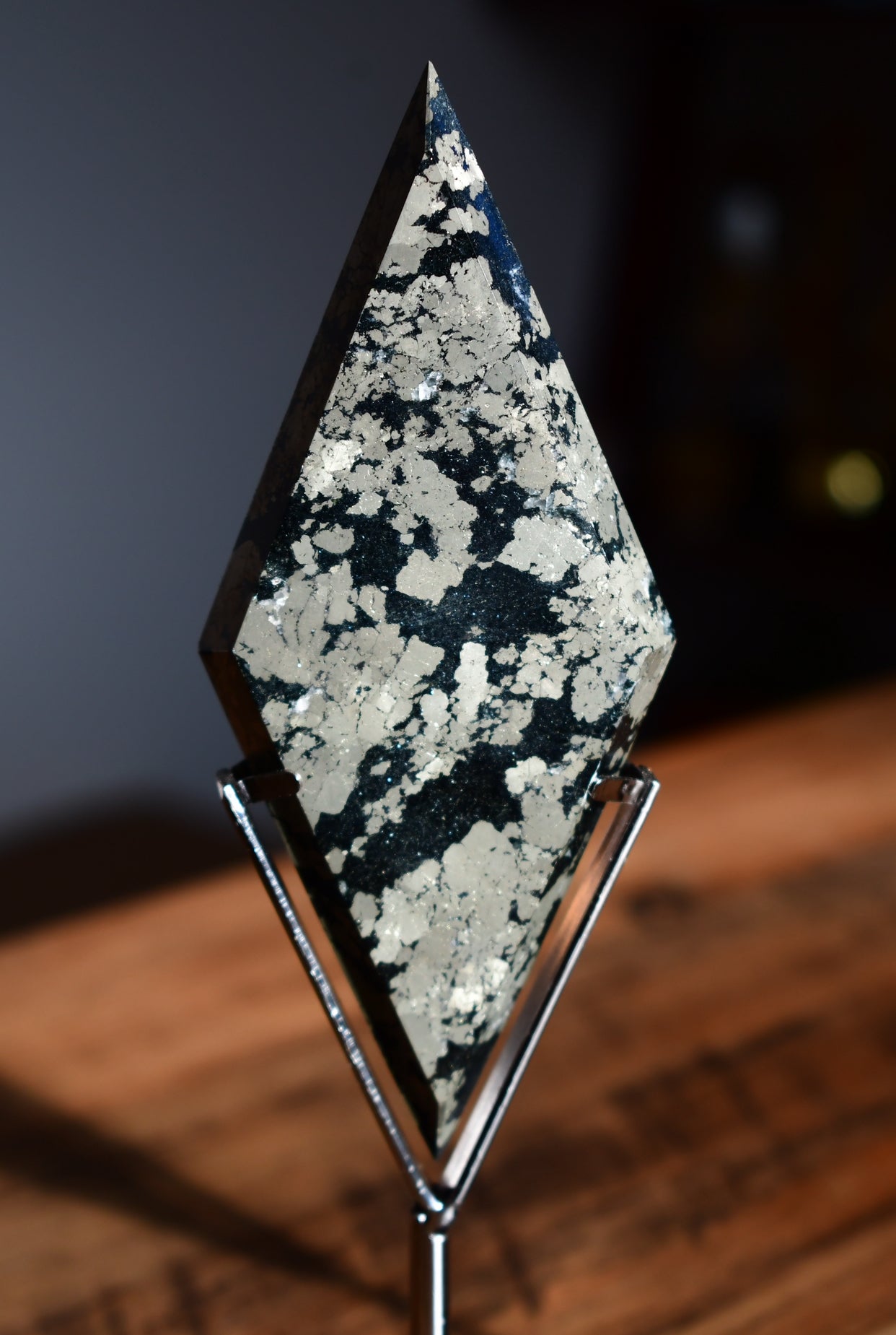 Pyrite Rhombus on Stand