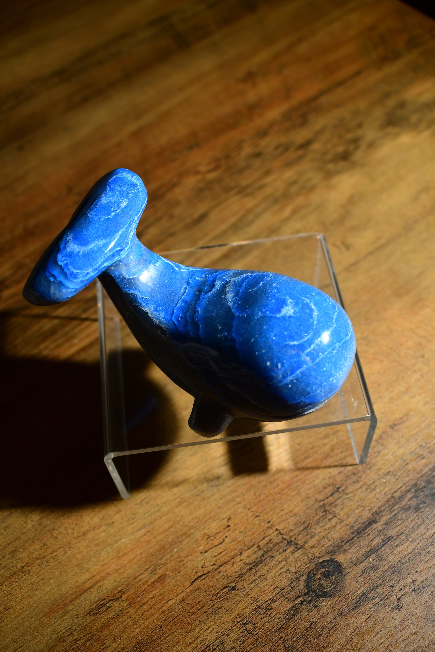 Blue Aventurine Whale Carving