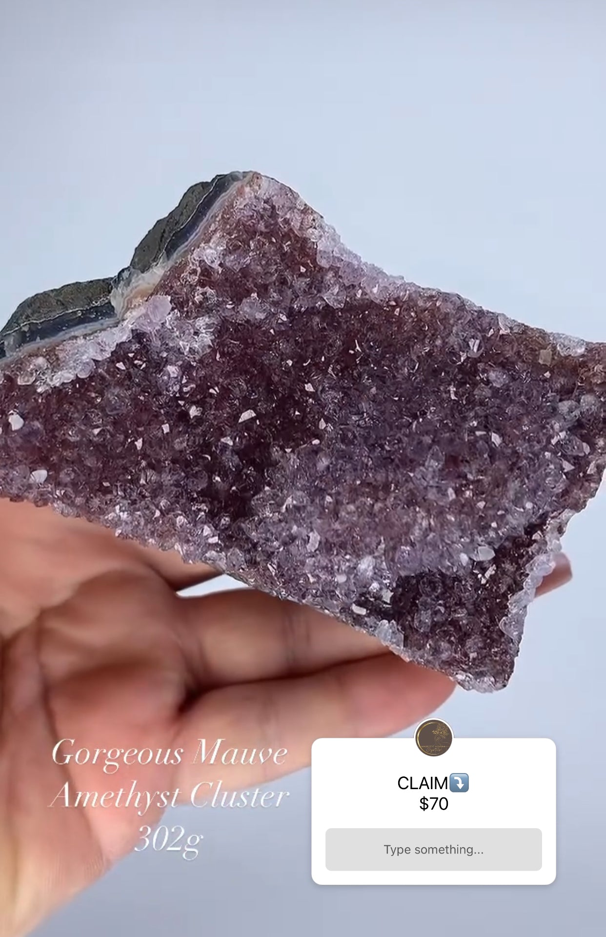 MAUVE AMETHYST CLUSTER