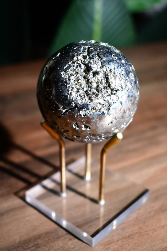 Druzy Pyrite Sphere 01