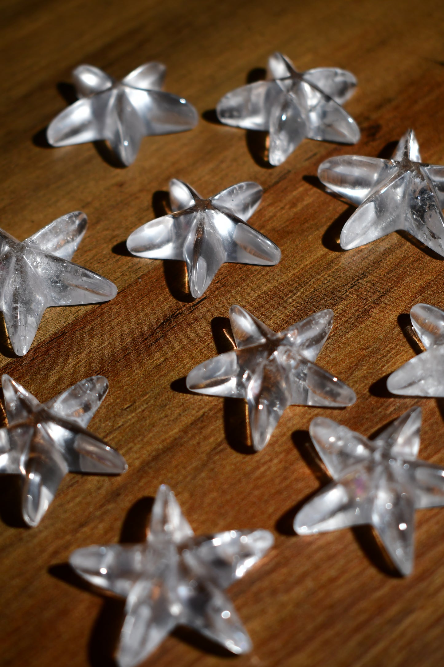 Mini Clear Quartz Starfish Carving