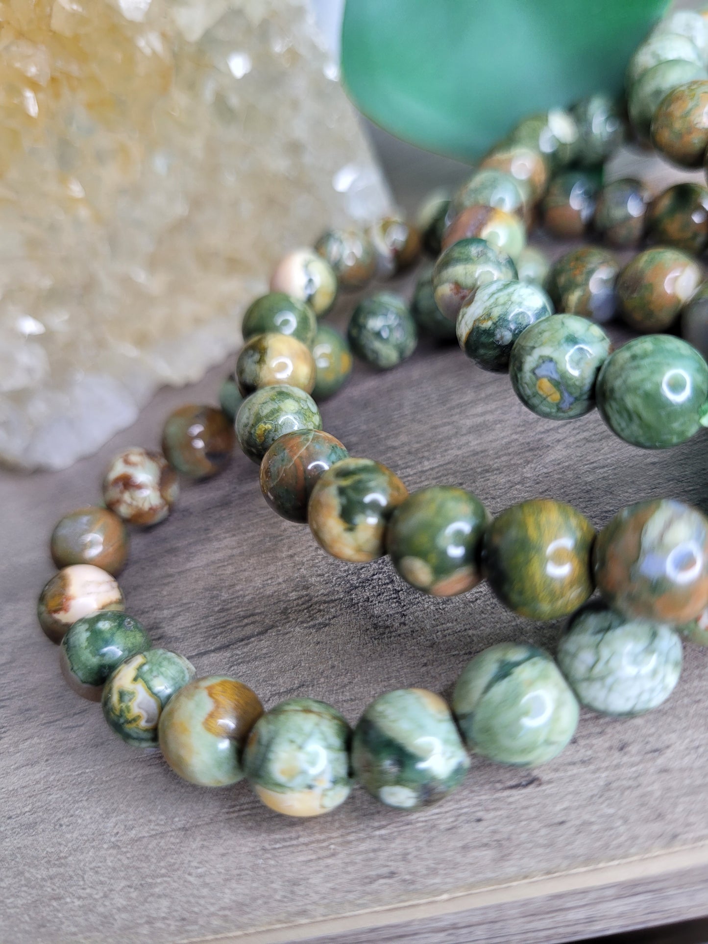 Rainforest Jasper Crystal Bracelets 8mm