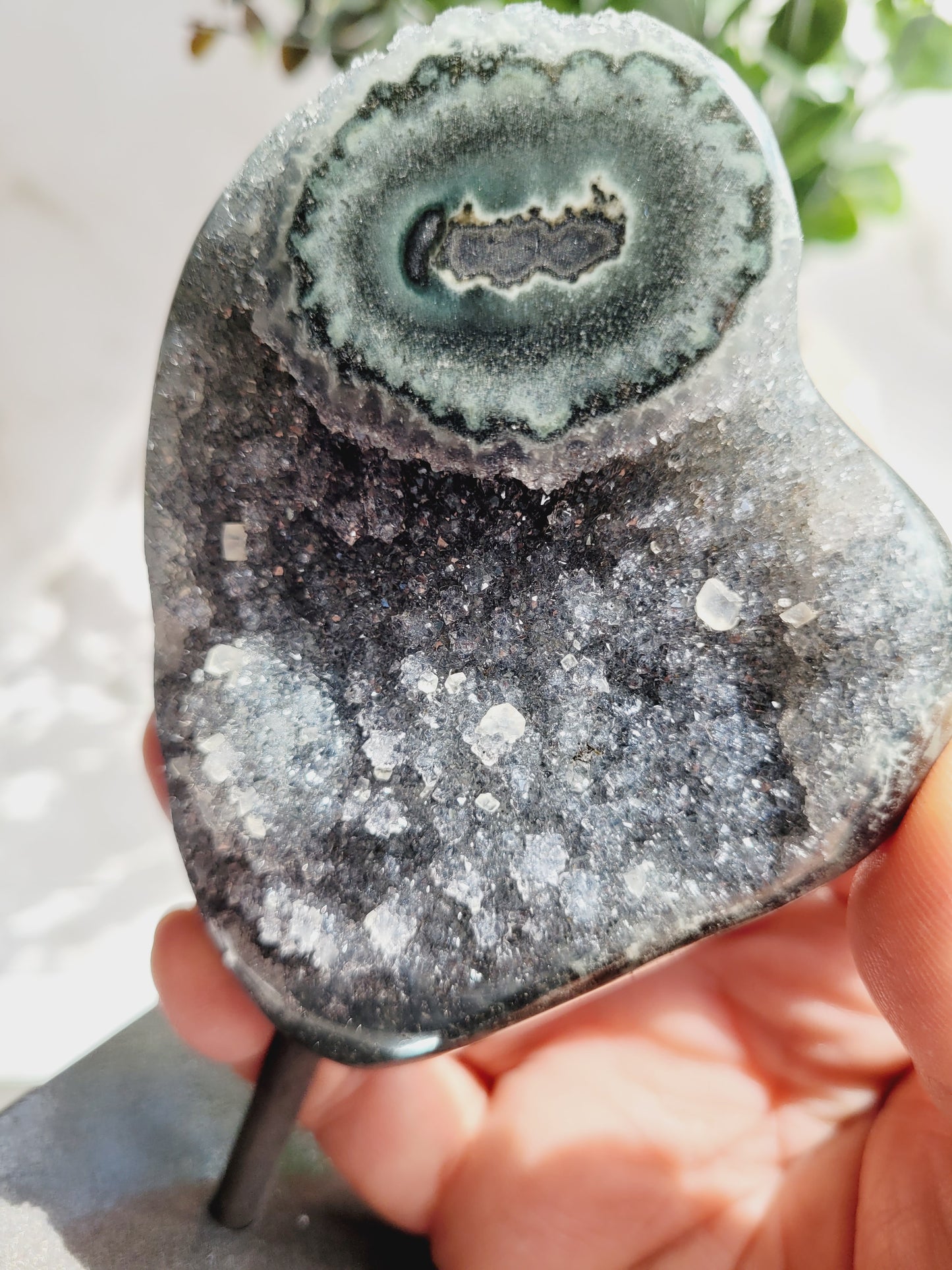 Amethyst Stalactite Druzy Freeform on Metal Stand/Stalactites/High Quality Crystals/Gifts for Him/Gifts for Her/Calcite/Rare Freeforms