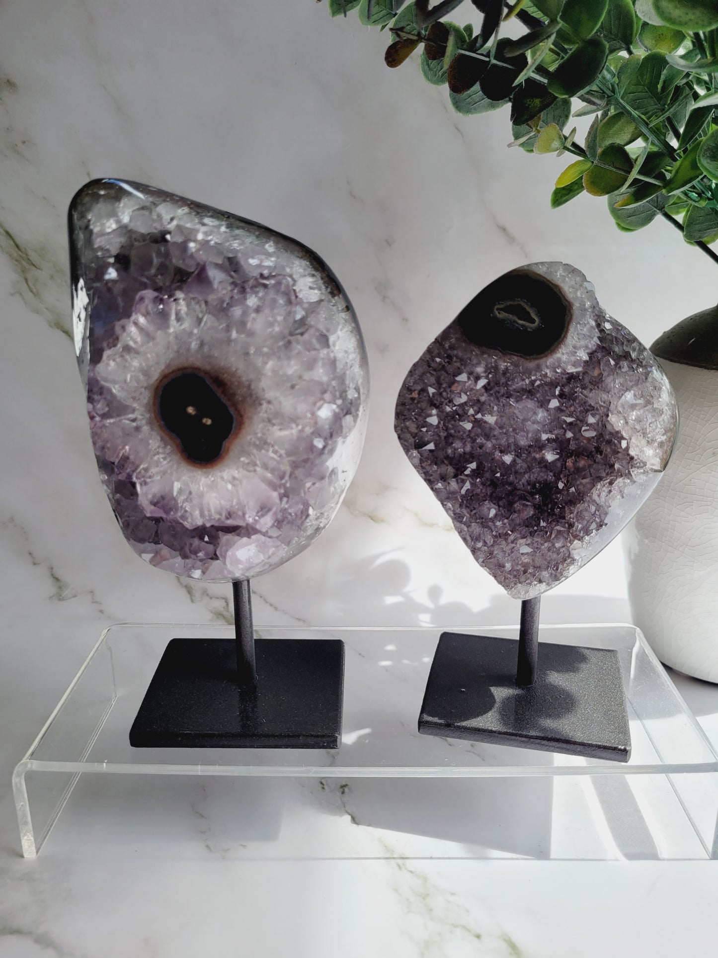 Amethyst Stalactite Druzy Freeform on Metal Stand/Stalactites/High Quality Crystals/Gifts for Him/Gifts for Her/Calcite/Rare Freeforms