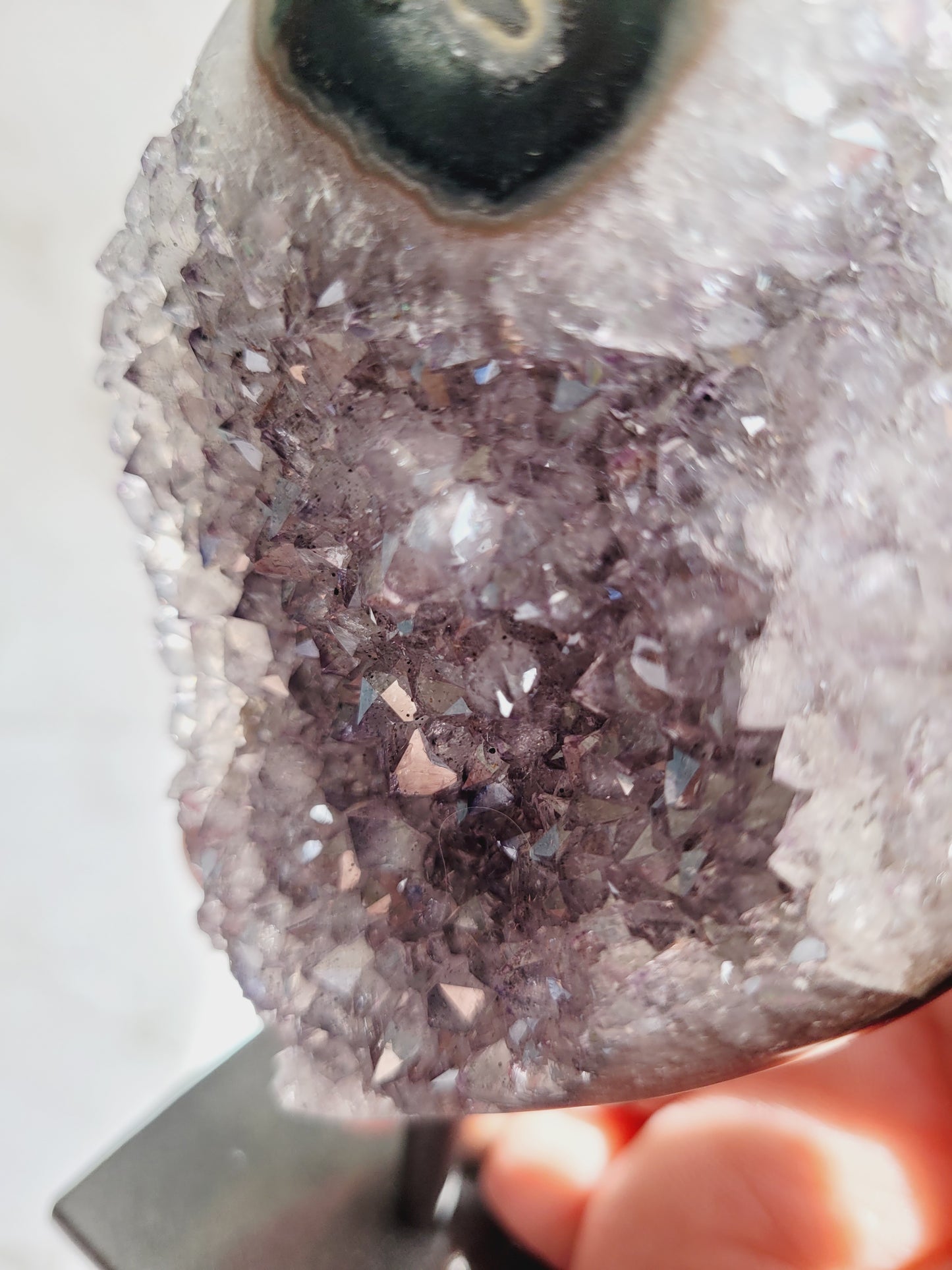 Amethyst Stalactite Druzy Freeform on Metal Stand/Stalactites/High Quality Crystals/Gifts for Him/Gifts for Her/Calcite/Rare Freeforms