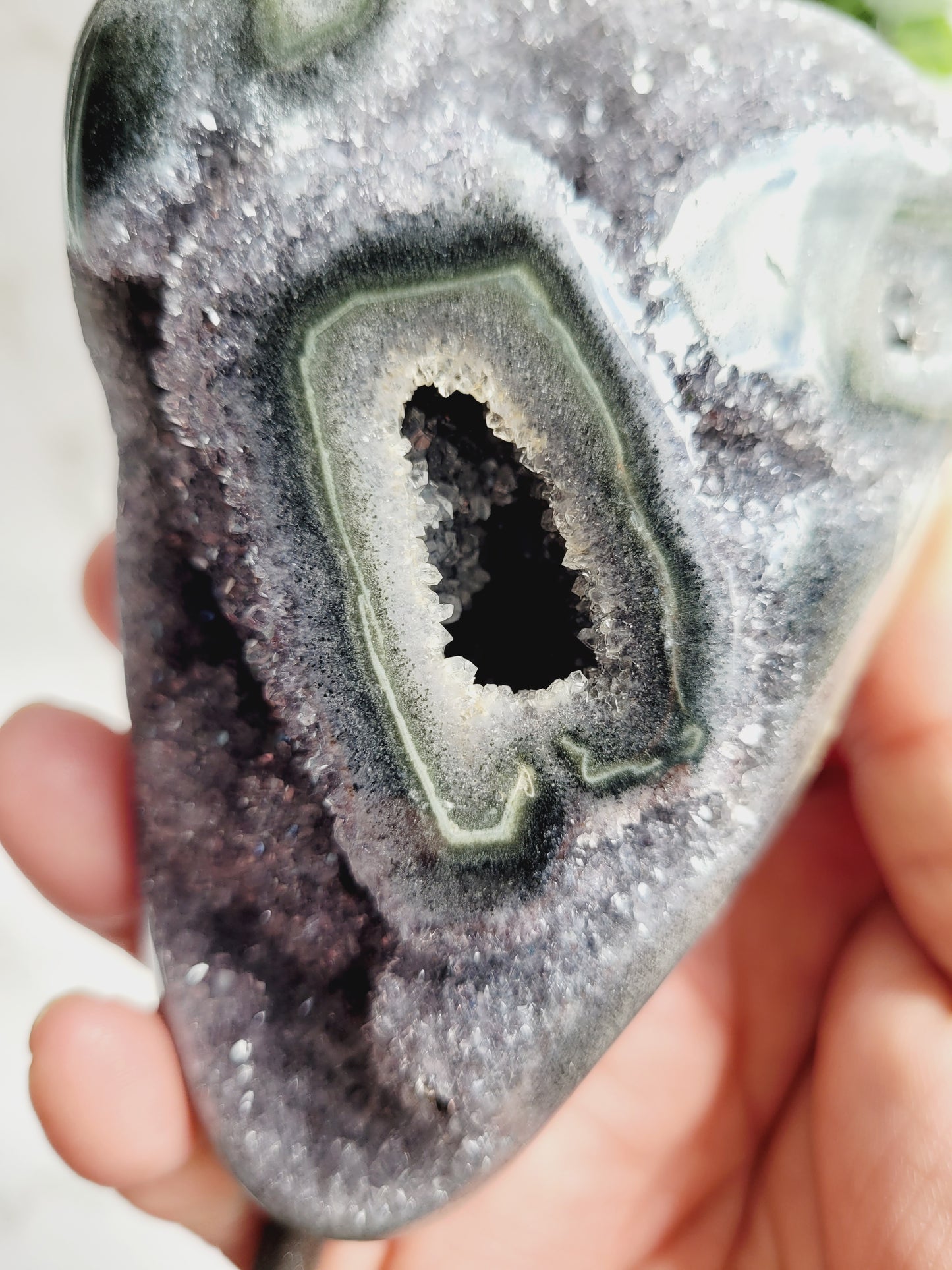 Amethyst Stalactite Druzy Freeform on Metal Stand/Stalactites/High Quality Crystals/Gifts for Him/Gifts for Her/Calcite/Rare Freeforms