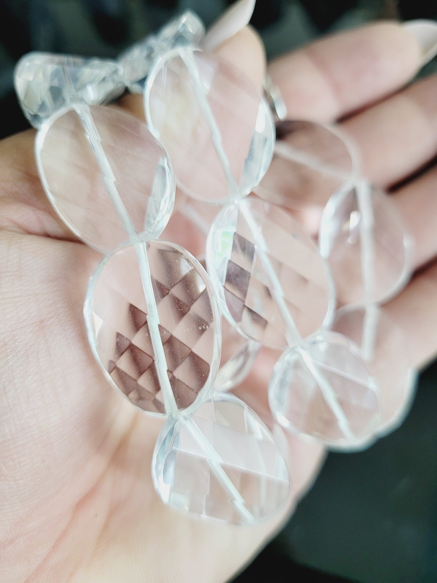 Clear Quartz Faceted Crystal Bracelets