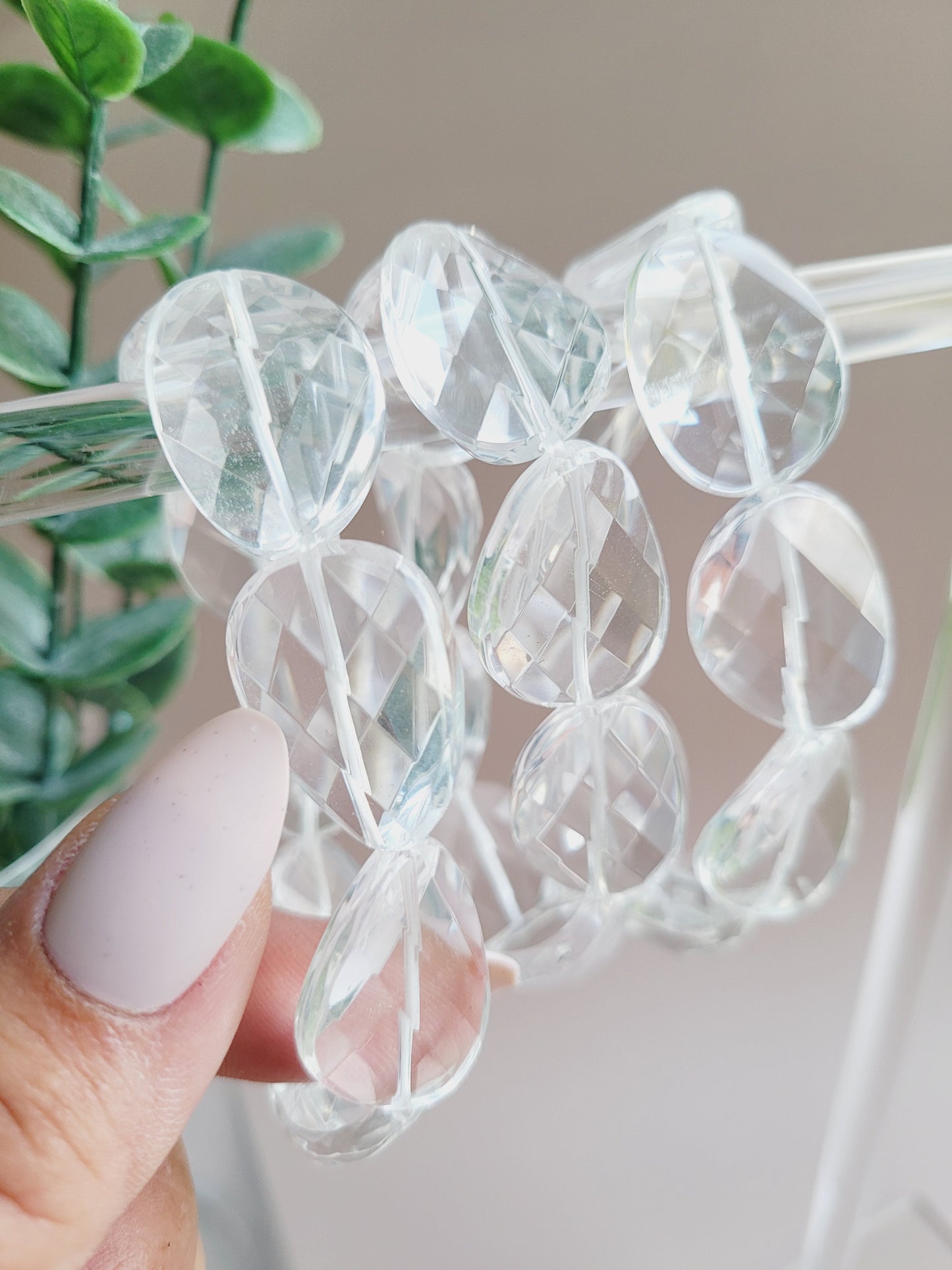 Clear Quartz Faceted Crystal Bracelets