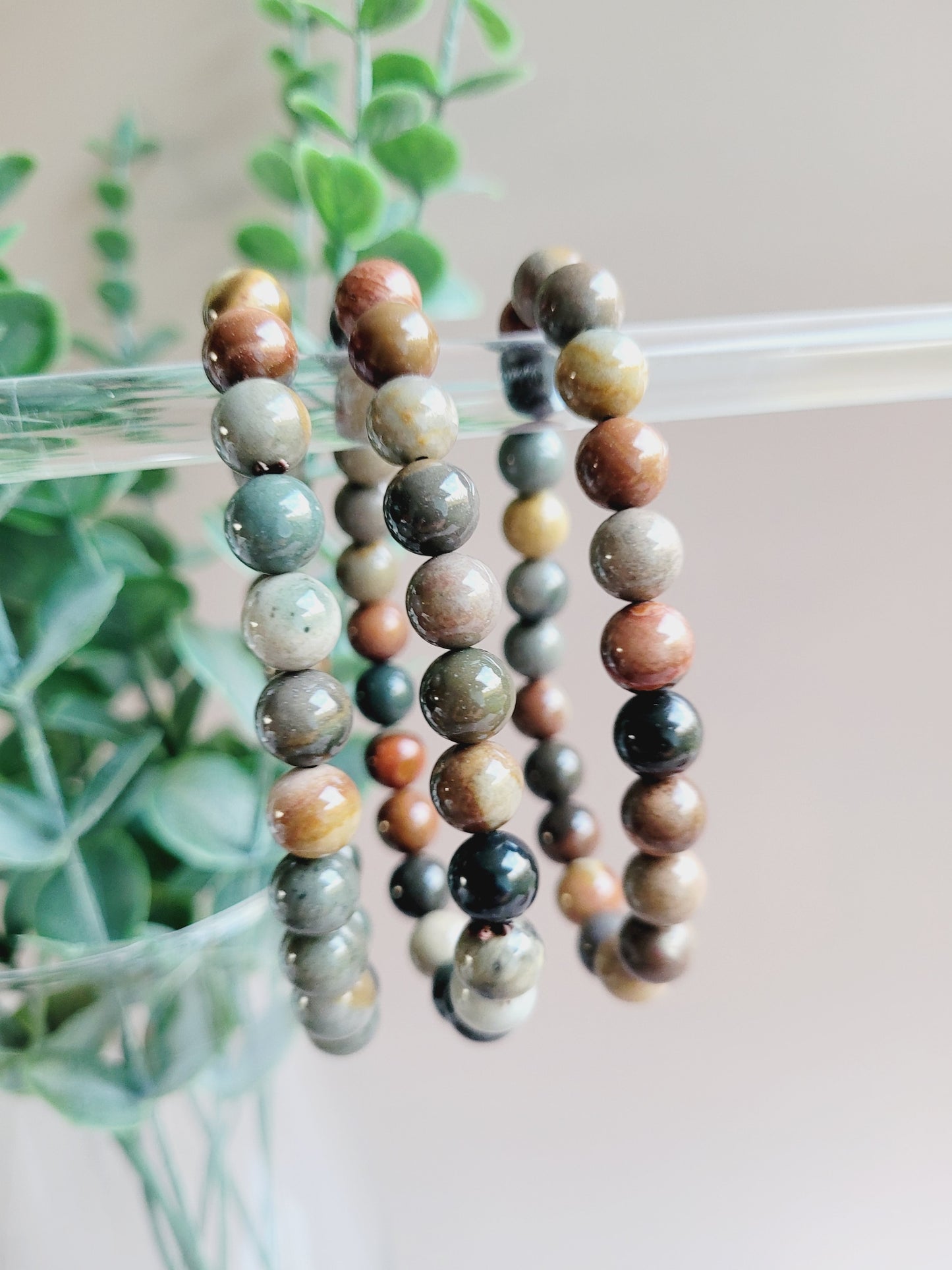 Polychrome Jasper Crystal Bracelets 8mm