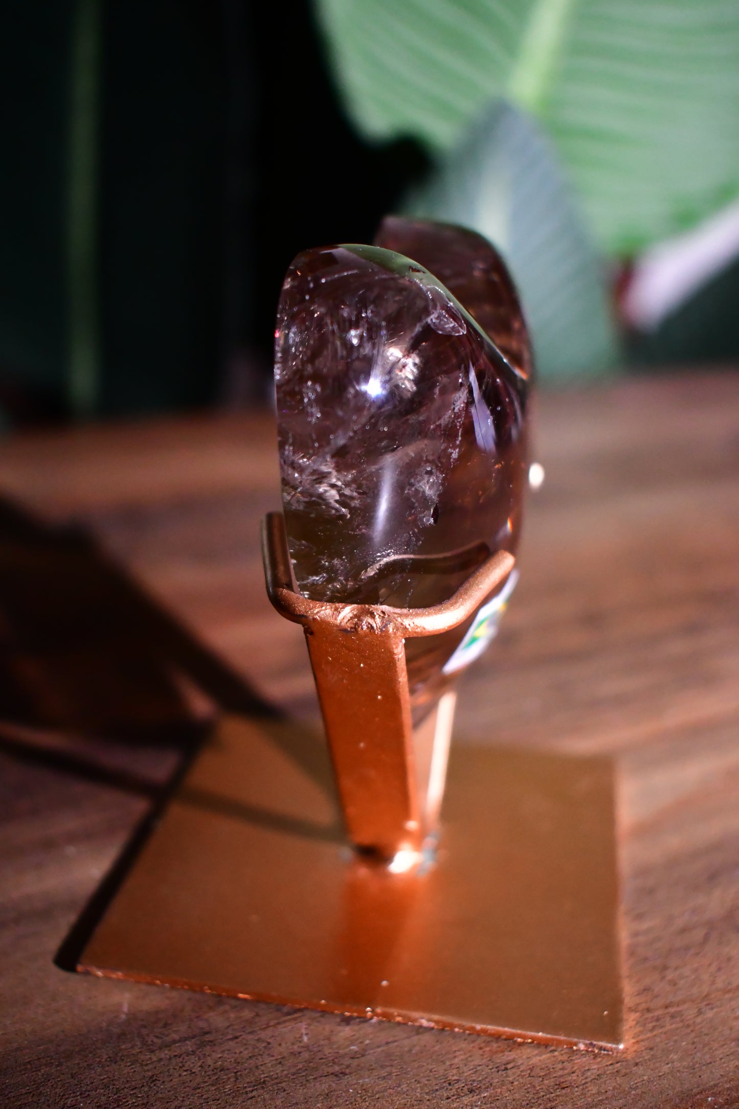 Smoky Quartz Heart on Custom Stand
