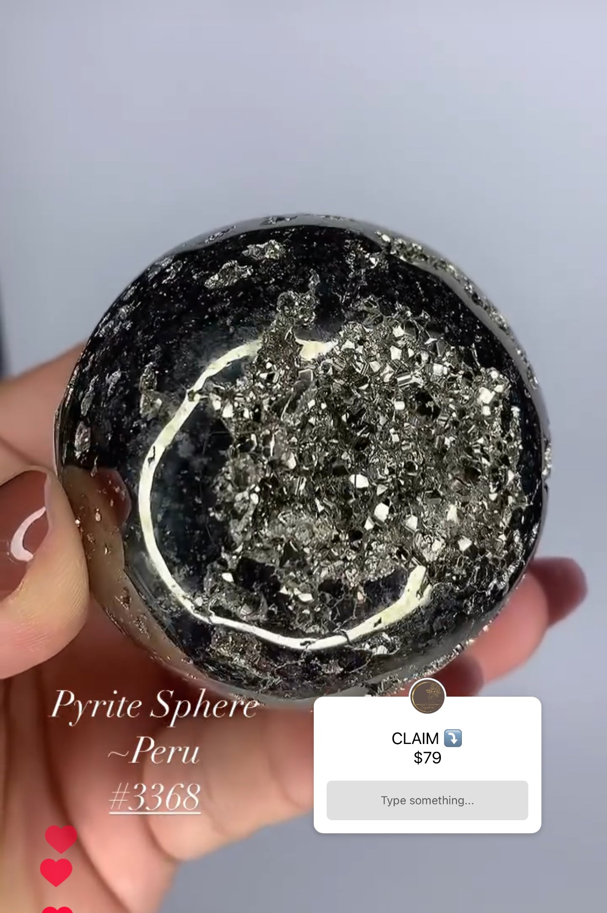 PYRITE DRUZY SPHERE- PERU