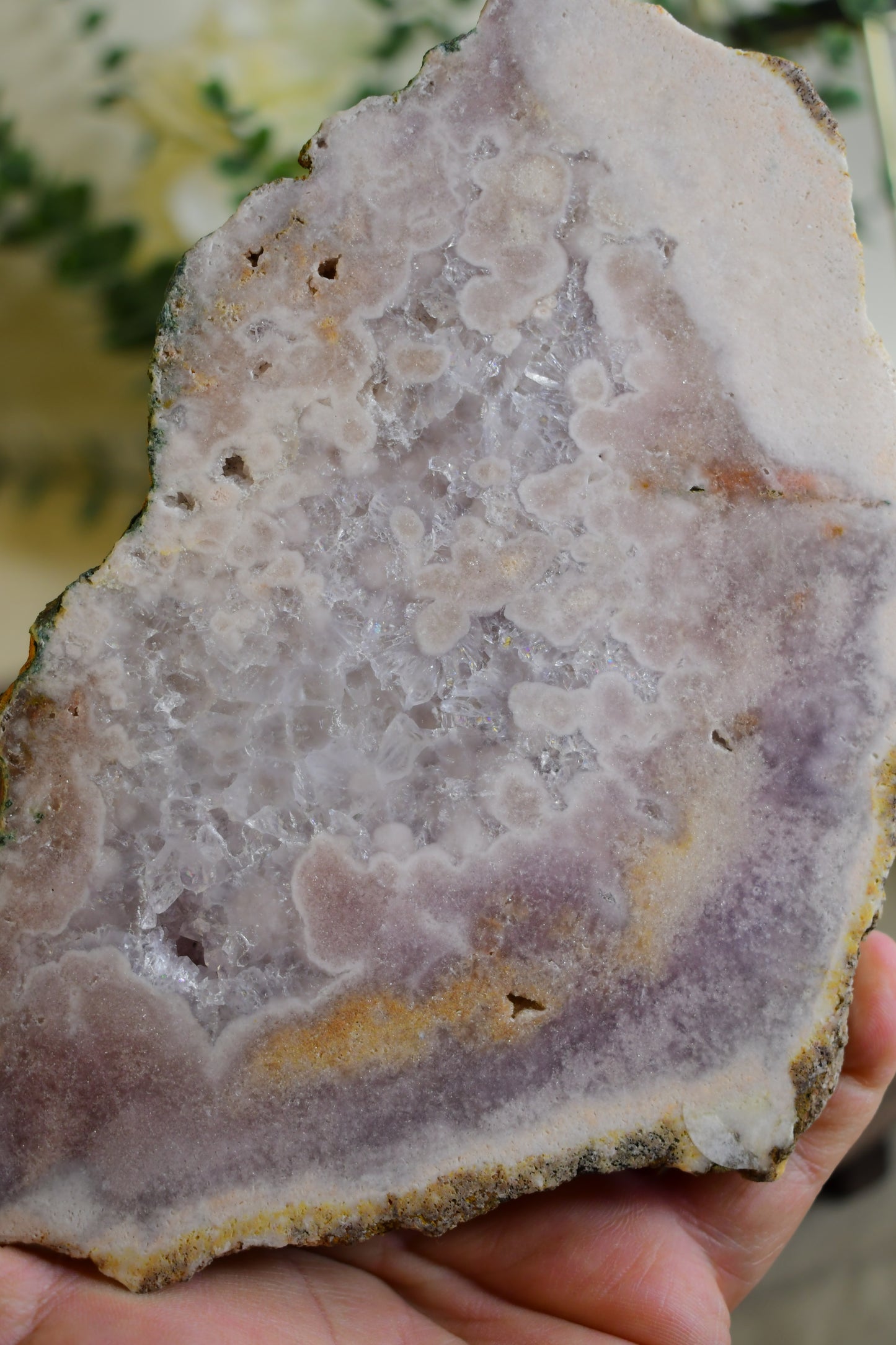 Pink Amethyst Slab with Stand