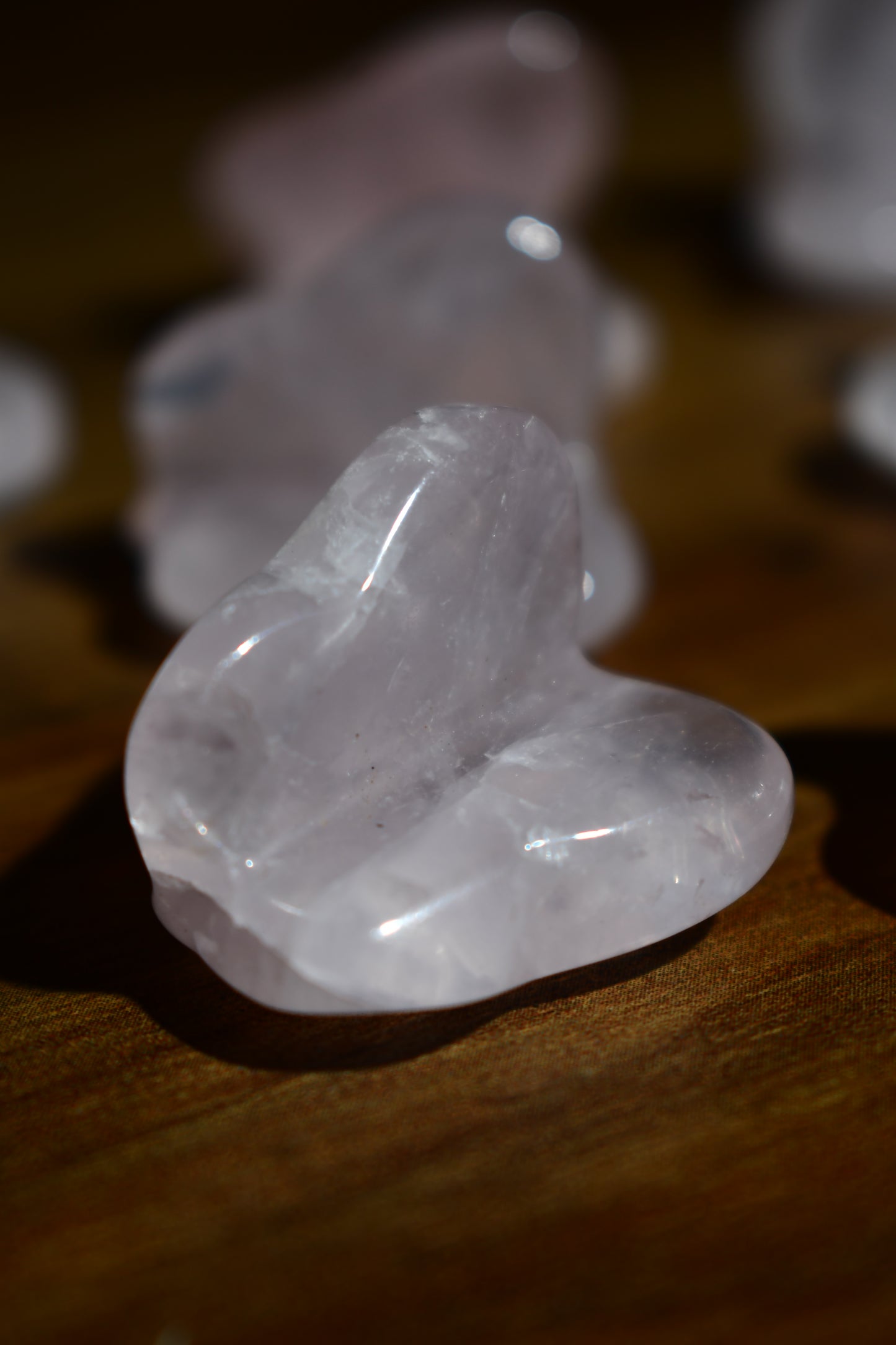 Mini Rose Quartz Butterfly Carving