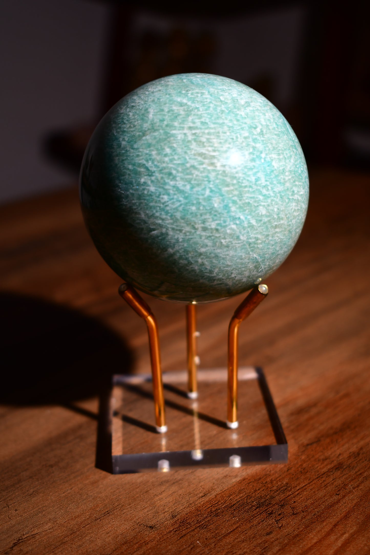 Amazonite Sphere with Flash