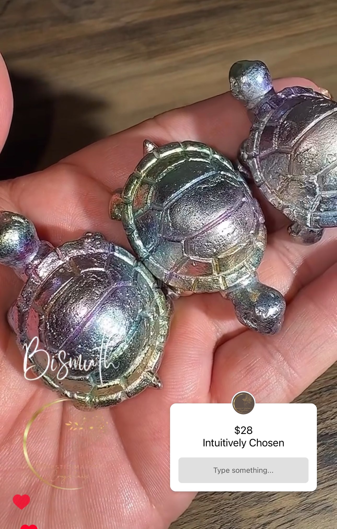 Bismuth Turtle Carvings